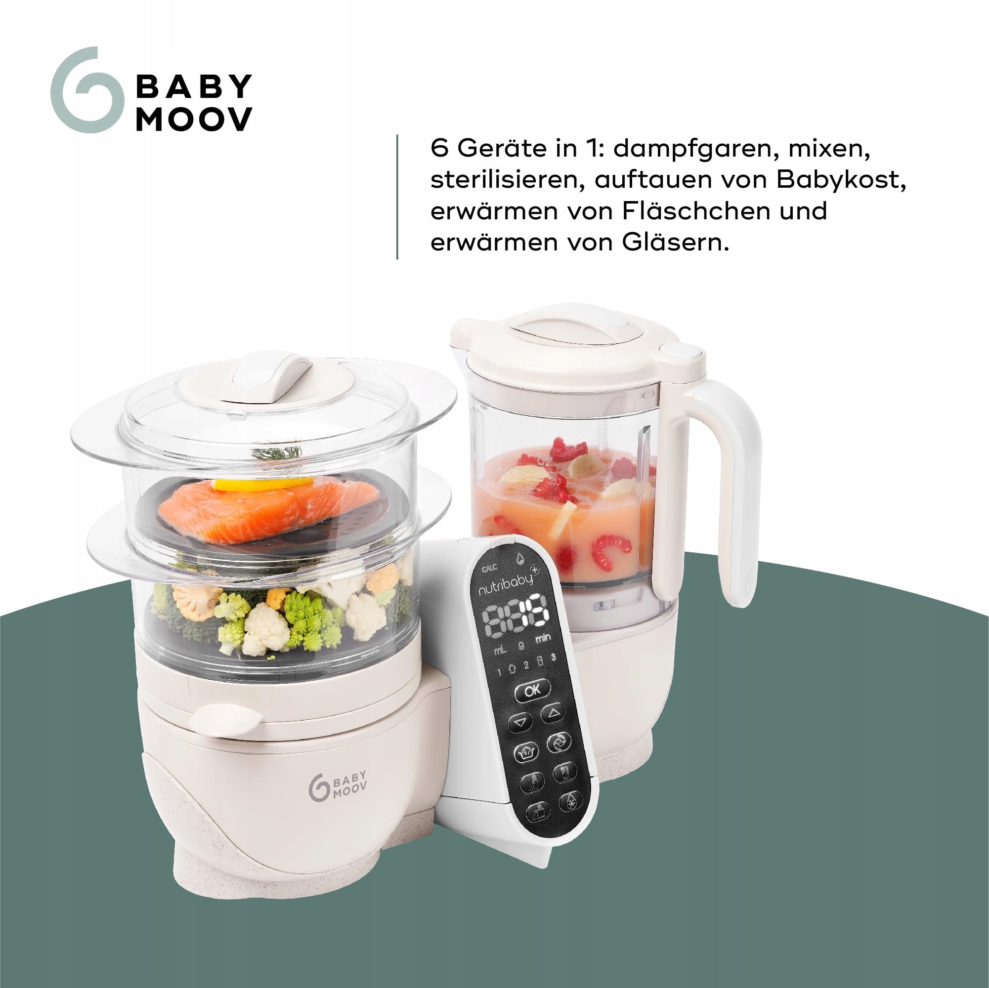 BABYMOOV Nutribaby Plus Mineral Beige Infant Food Processor 2200ml Dominant color beige