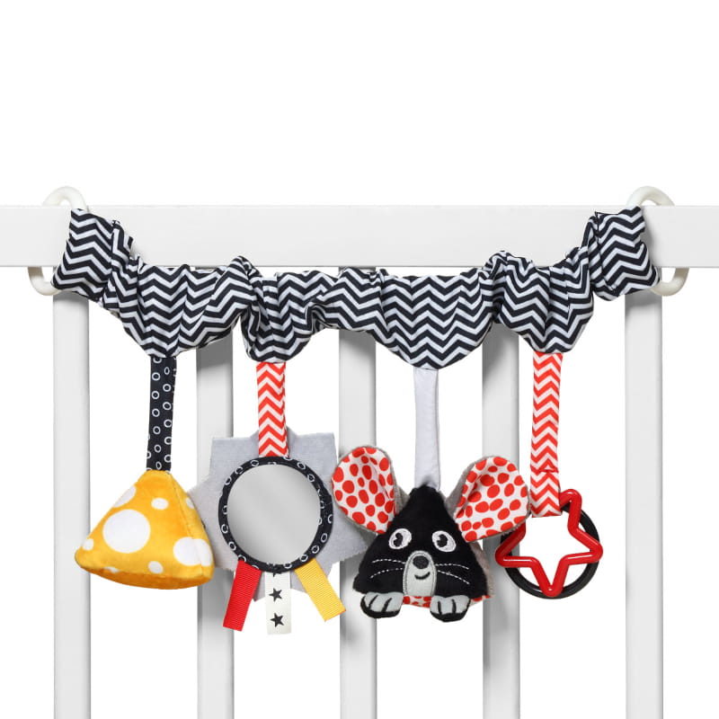 BABYONO CHEESE & SKIP PENDANT FOR STROLLER AND CAR SEAT EDUCATIONAL TOY Color multicolor