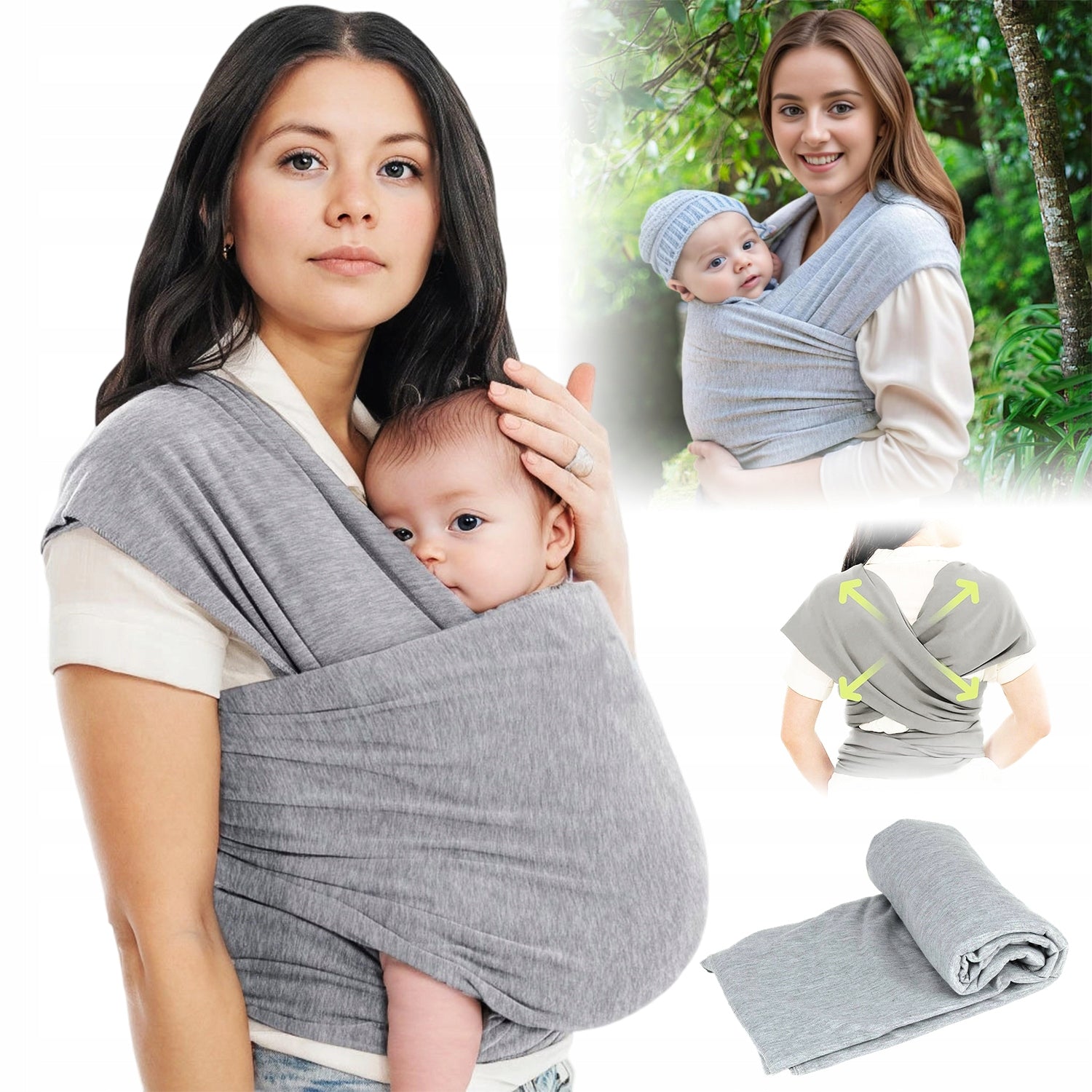 BABYWEARING SCARF, EASY TO CLEAN, DURABLE, FOR EVERYDAY LIFE