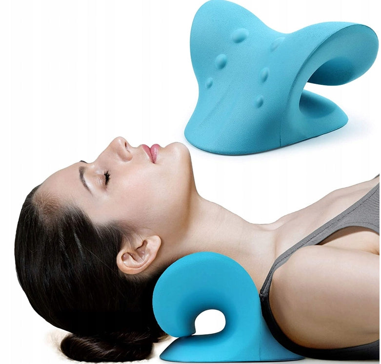 BACK NECK PAIN CUSHION STRETCHING BRAND SKYPILLY TRACTION