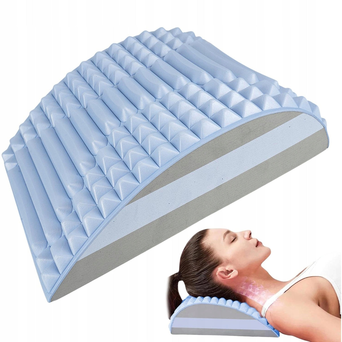 BACK STRETCHER EVA COLOR GREY BLUE COMFORTABLE DRIP SHAPE Manufacturer code rozciągacz pleców