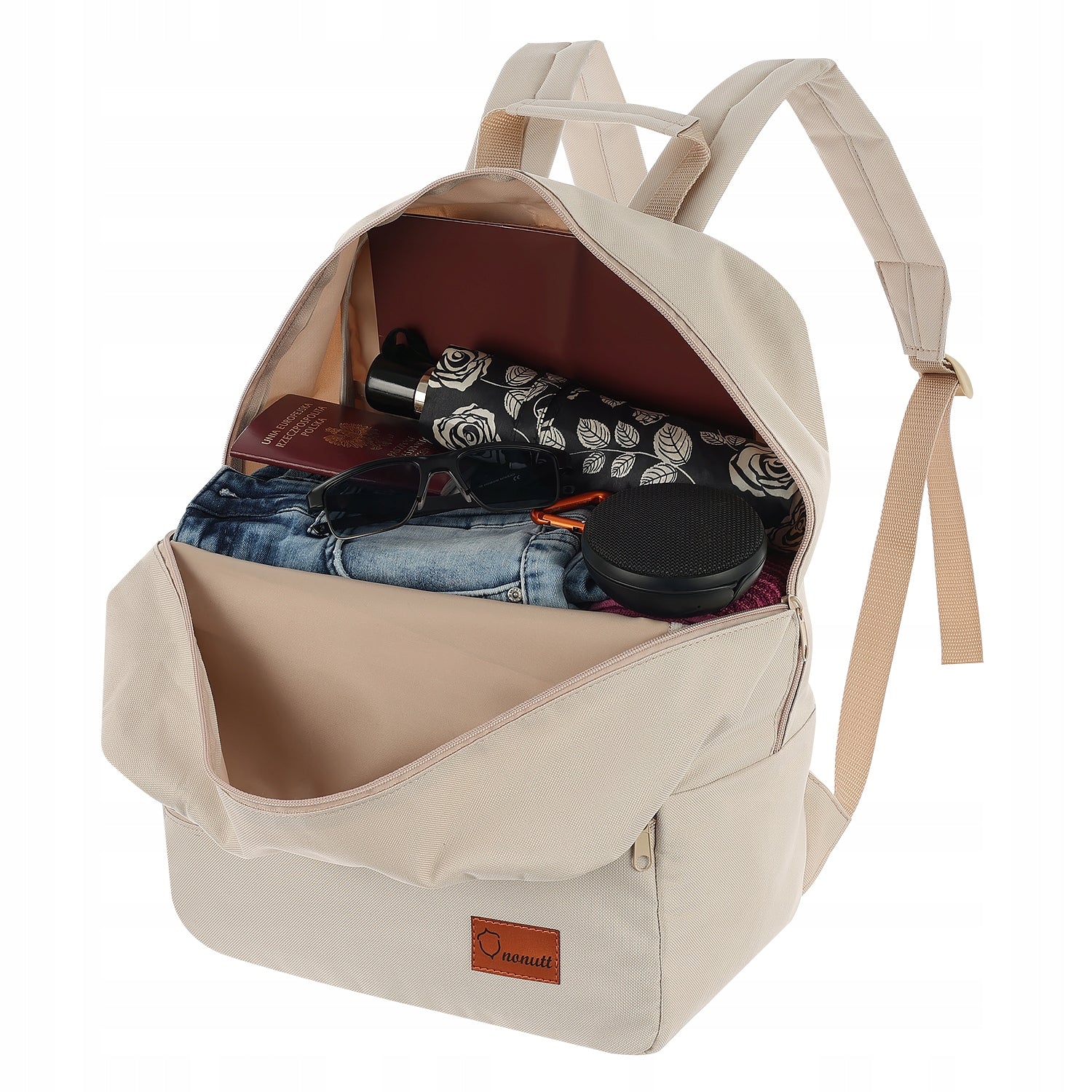 BACKPACK 40x30x20cm HAND LUGGAGE WIZZAIR RYANAIR BEIGE FOR AIRPLANE BEVELS Manufacturer code PDS-WIZZ-BEZ_40X30X20