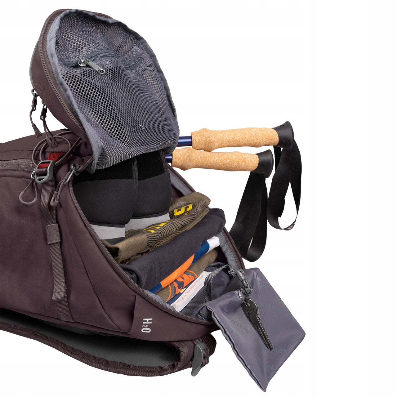 BACKPACK ALPINUS TREKKING 24 L HIKING IN THE MOUNTAINS + TENO COVER GREY Brand Alpinus