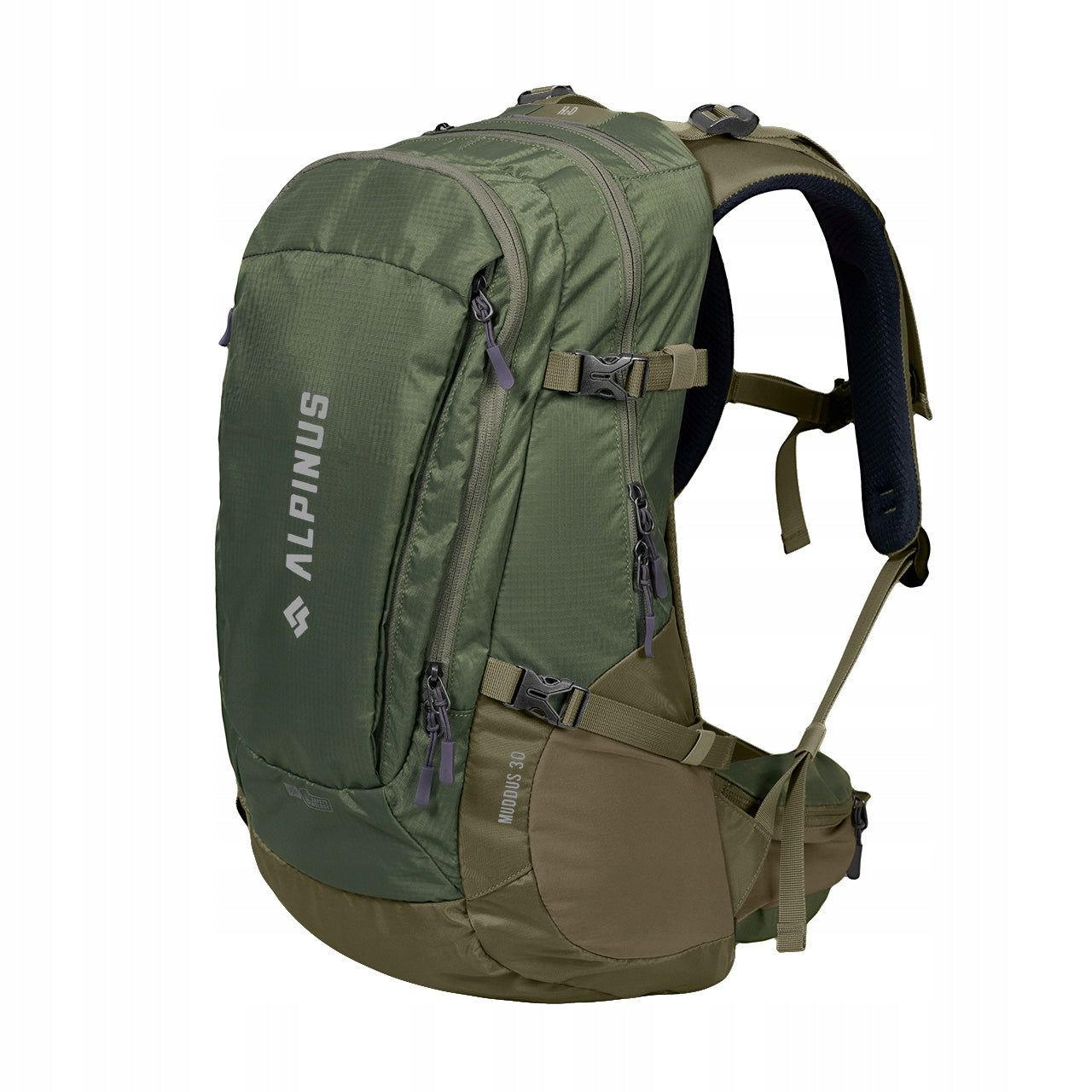 BACKPACK ALPINUS TREKKING 30L HIKING + MUDDUS COVER GREEN