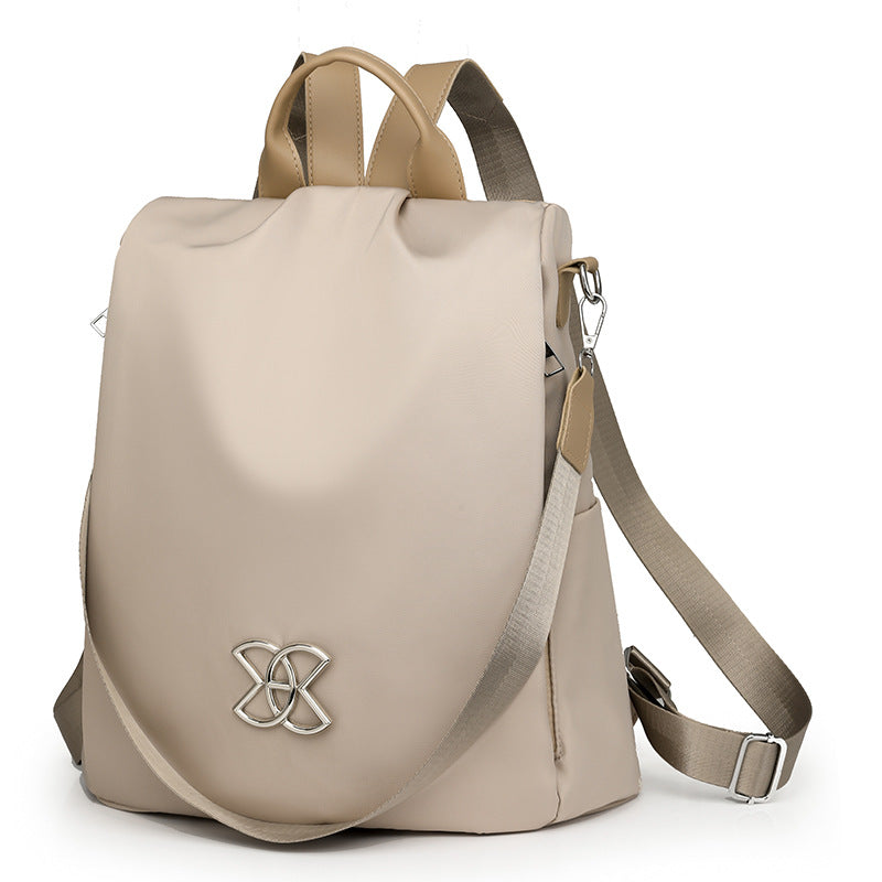 BACKPACK BAG 2IN1 WATERPROOF ELEGANT ANTI-THEFT ROOMY, BROWN
