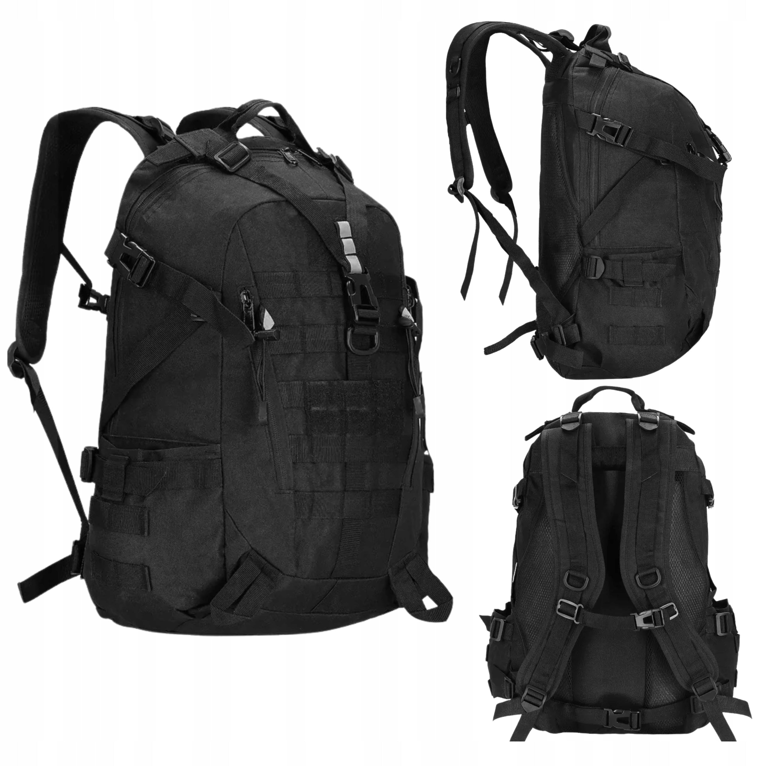 BACKPACK BLACK HIKING MILITARY TACTICAL MOUNTAIN SCHOOL SURVIVAL 41-60L