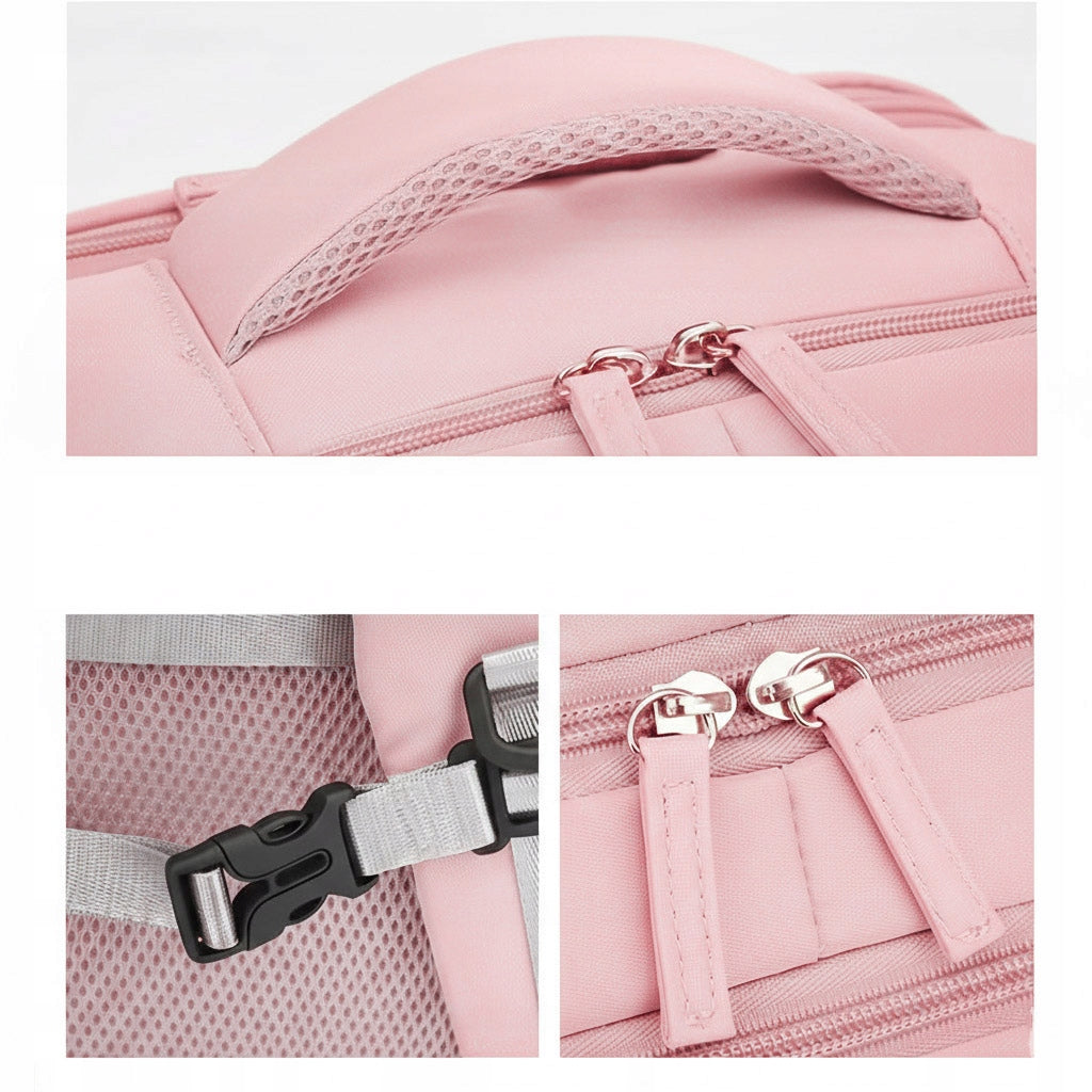 BACKPACK FOR AIRCRAFT 40x20x25 carry-on luggage free Wizzair pink 20L Manufacturer code PLECAK DO SAMOLOTU 40x25x20 róż Banti