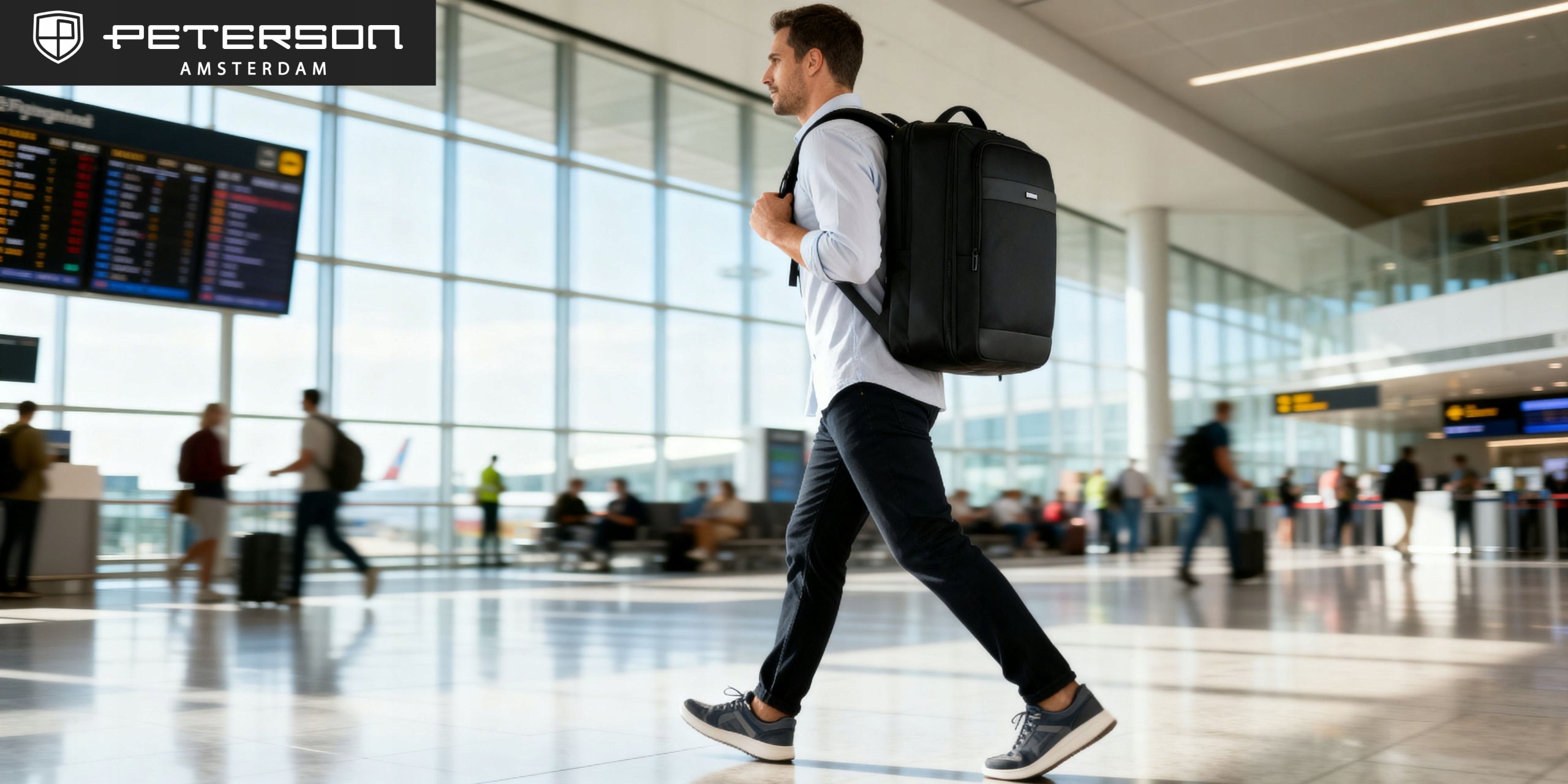 BACKPACK FOR AIRPLANE 55x40x20 RYANAIR WIZZAIR FLIGHT HAND LUGGAGE PETERSON Packaging status original