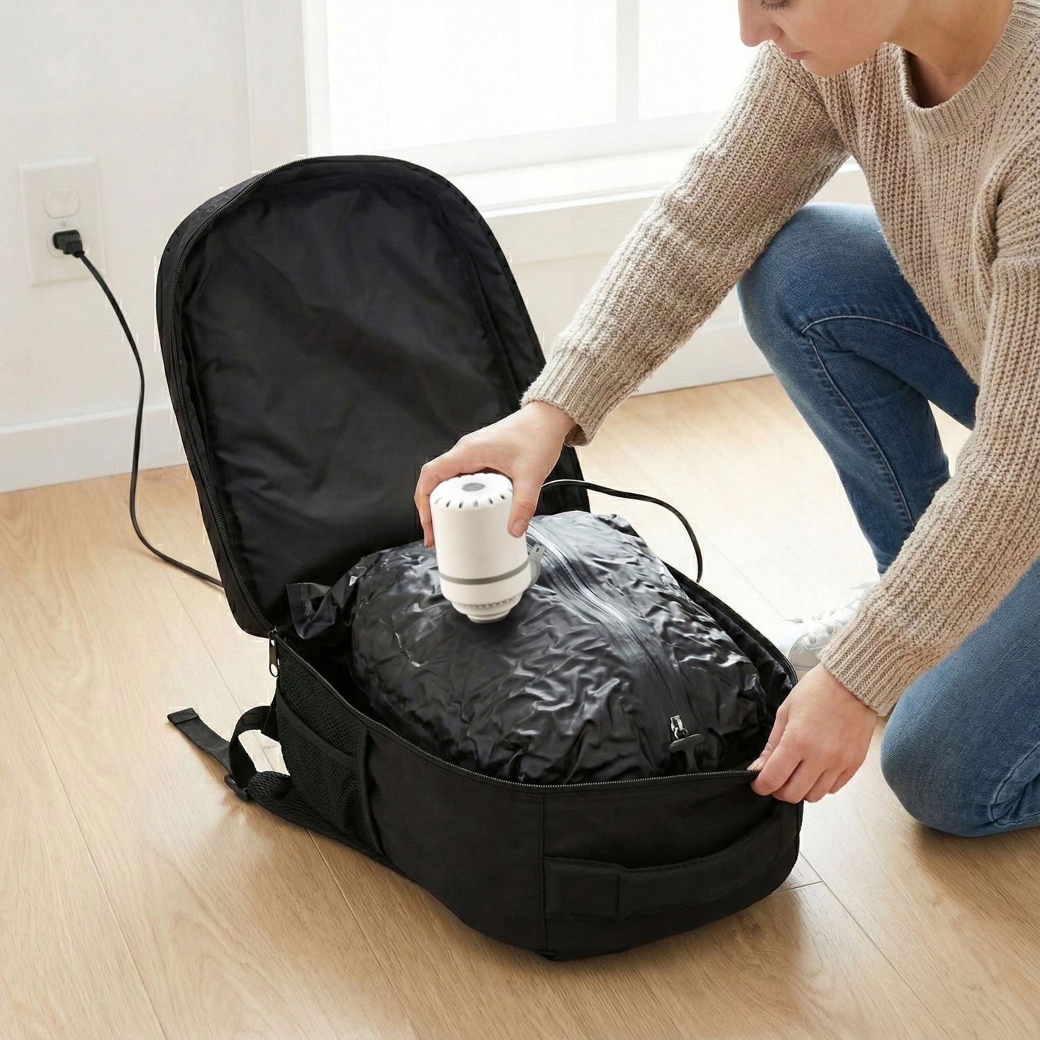 BACKPACK FOR AIRPLANE RYANAIR 40X30X20 CABIN WIZZAIR 26L + VACUUM PUMP Brand Outtec