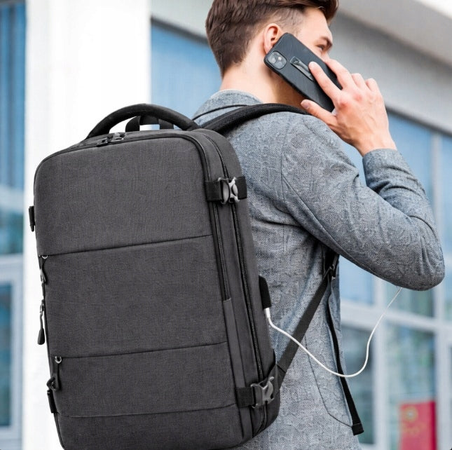 BACKPACK FOR AIRPLANE TOURIST CABIN LUGGAGE FOR LAPTOP GREY WATERPROOF Manufacturer code 40373
