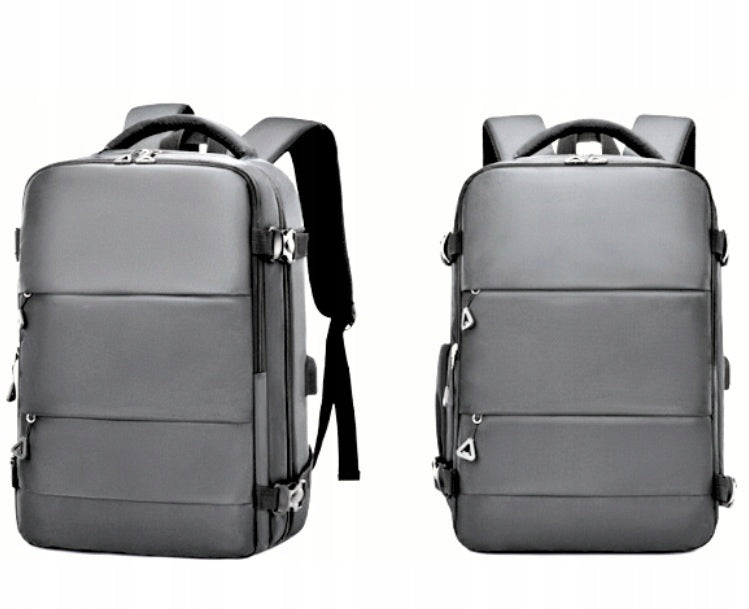 BACKPACK FOR AIRPLANE TOURIST CABIN LUGGAGE FOR LAPTOP GREY WATERPROOF
