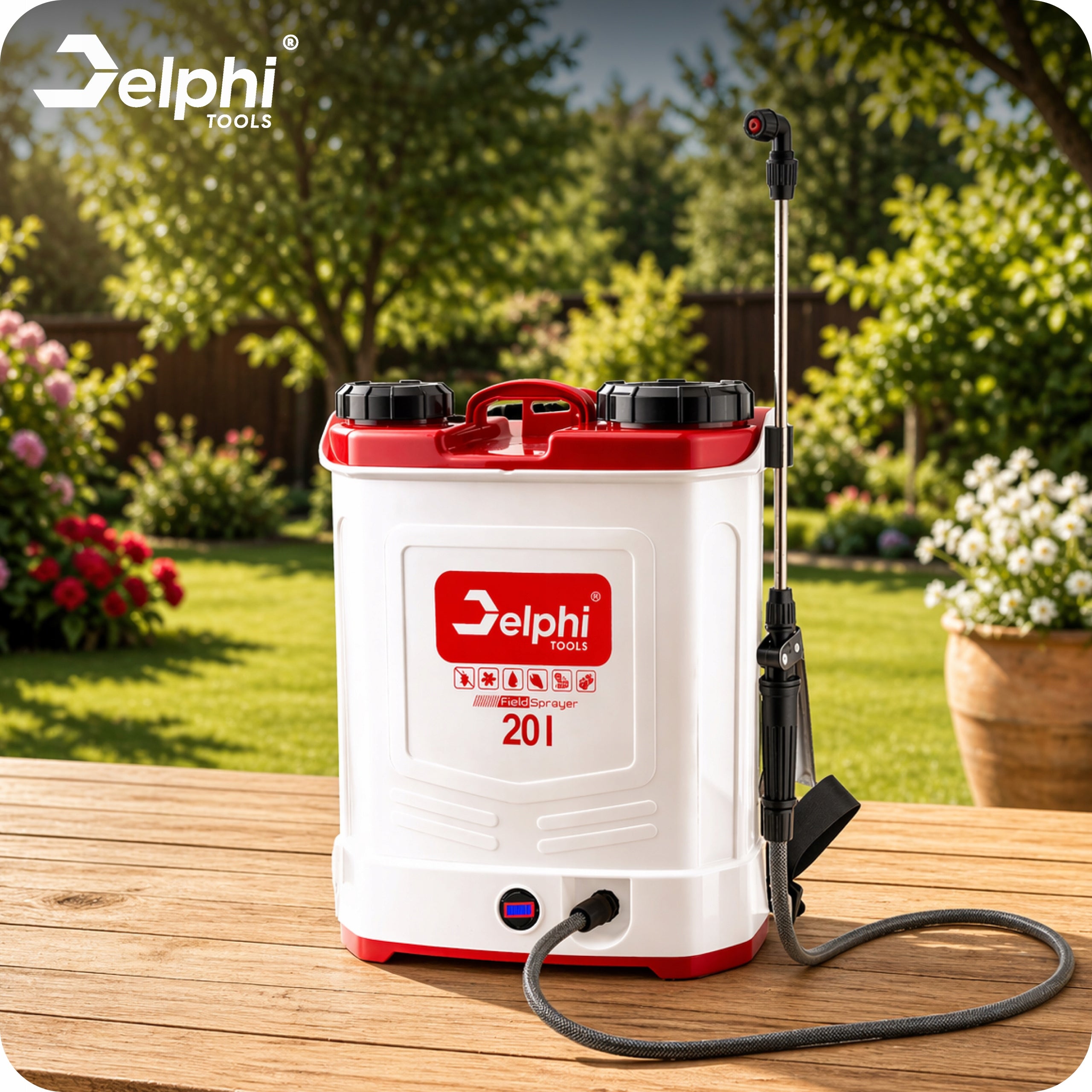 BACKPACK PRESSURE CORDLESS SPRAYER 20L GARDEN 8Ah NOZZLES HOSE Product weight with unit packaging 6.5 kg