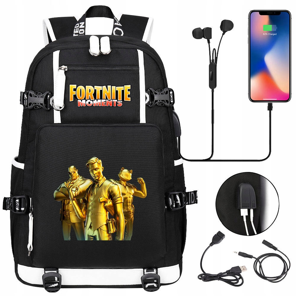 BACKPACK SATCHEL FORTNITE LARGE A4 WATERPROOF USB Manufacturer code IJUY201