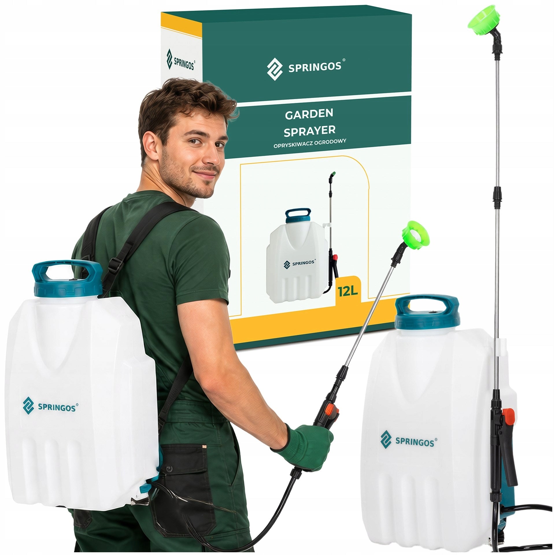 BACKPACK SPRAYER 12V ELECTRIC 12L PRESSURE GARDEN+6 NOZZLES STRONG Manufacturer code GA0252