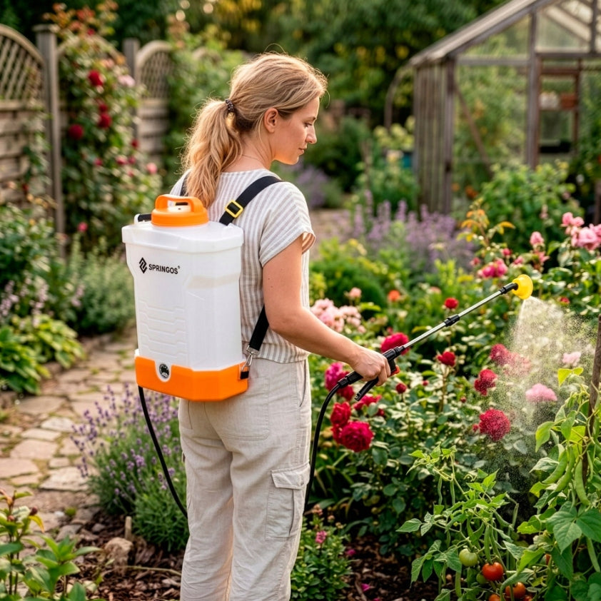 BACKPACK SPRAYER 21V ELECTRIC 10L PRESSURE GARDEN NOZZLES STRONG Lance length 70 cm