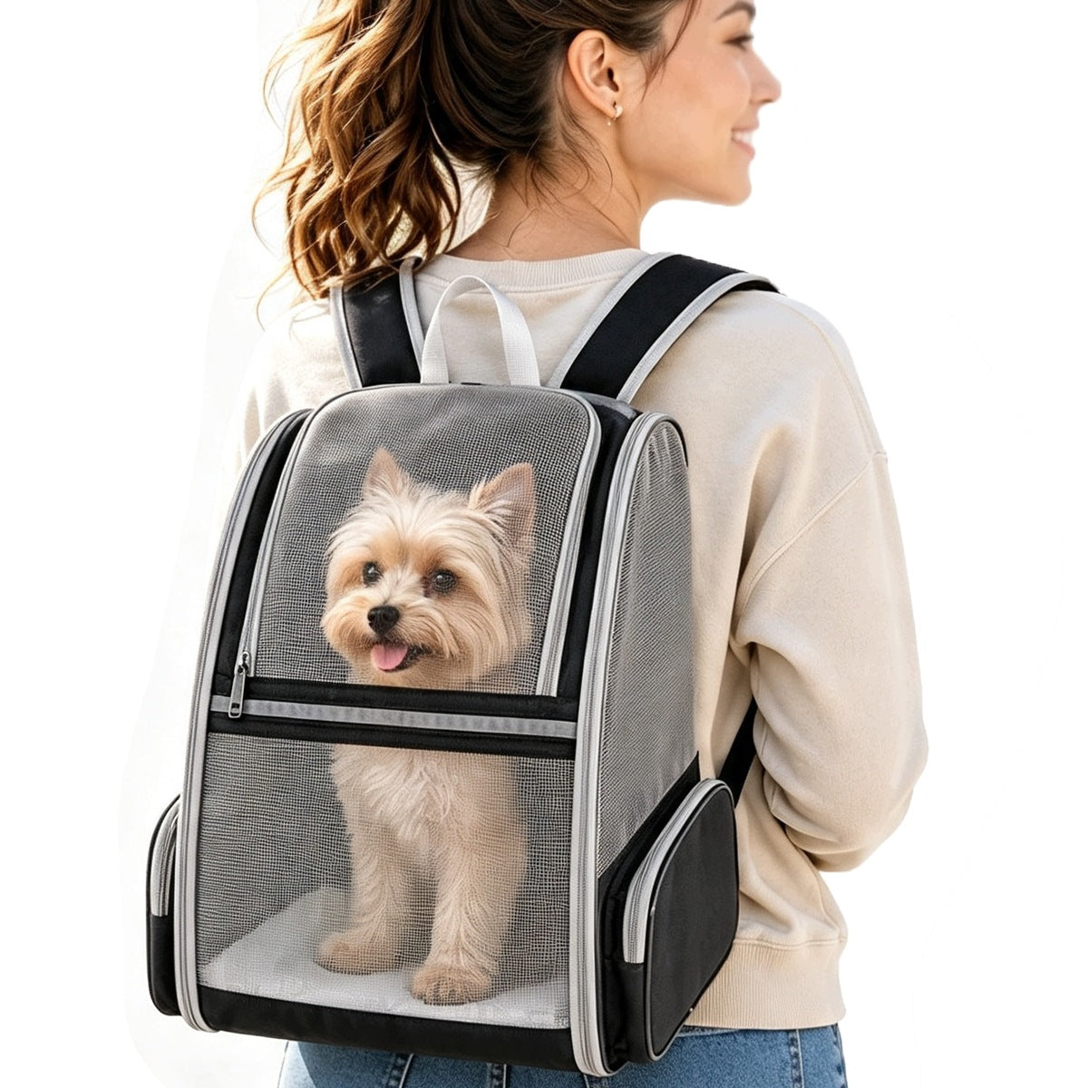 BACKPACK TRANSPORTER DOG CAT BAG FOLDING PLAYPEN UP TO 9KG
