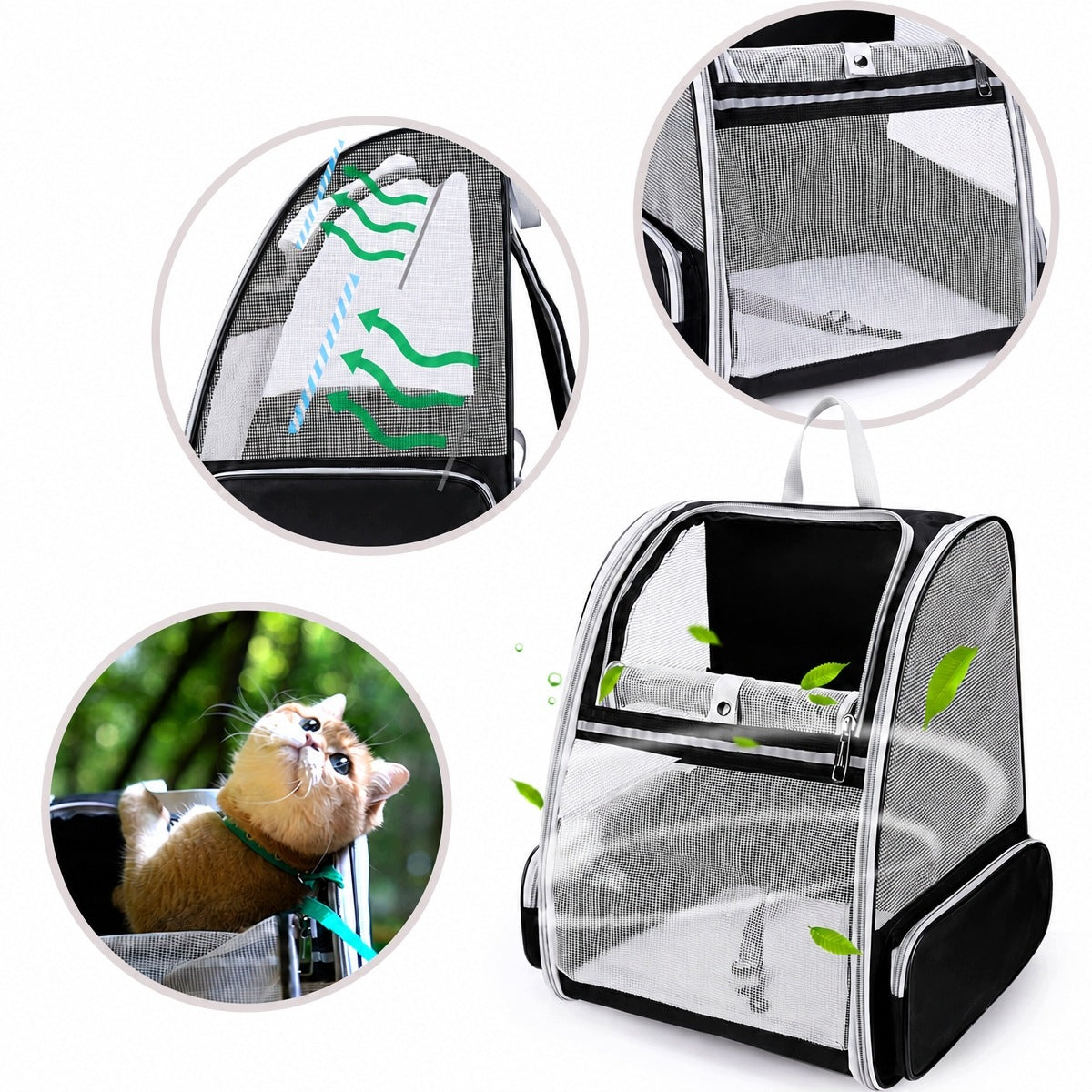 BACKPACK TRANSPORTER DOG CAT BAG WITH MESH FULLY VENTILATED FOLDING Brand no brand