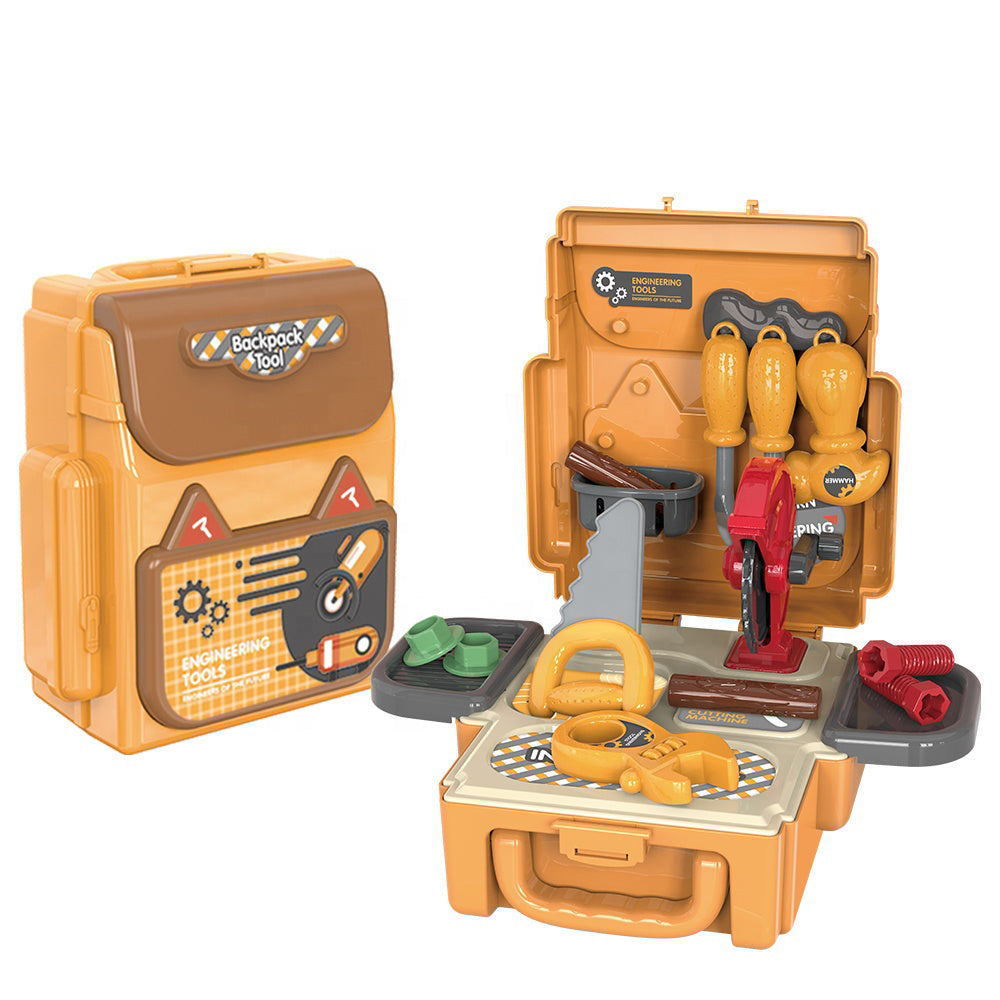 BACKPACK WITH TOOLS FOR CHILDREN WORKSHOP DIY SET SAW HAMMER