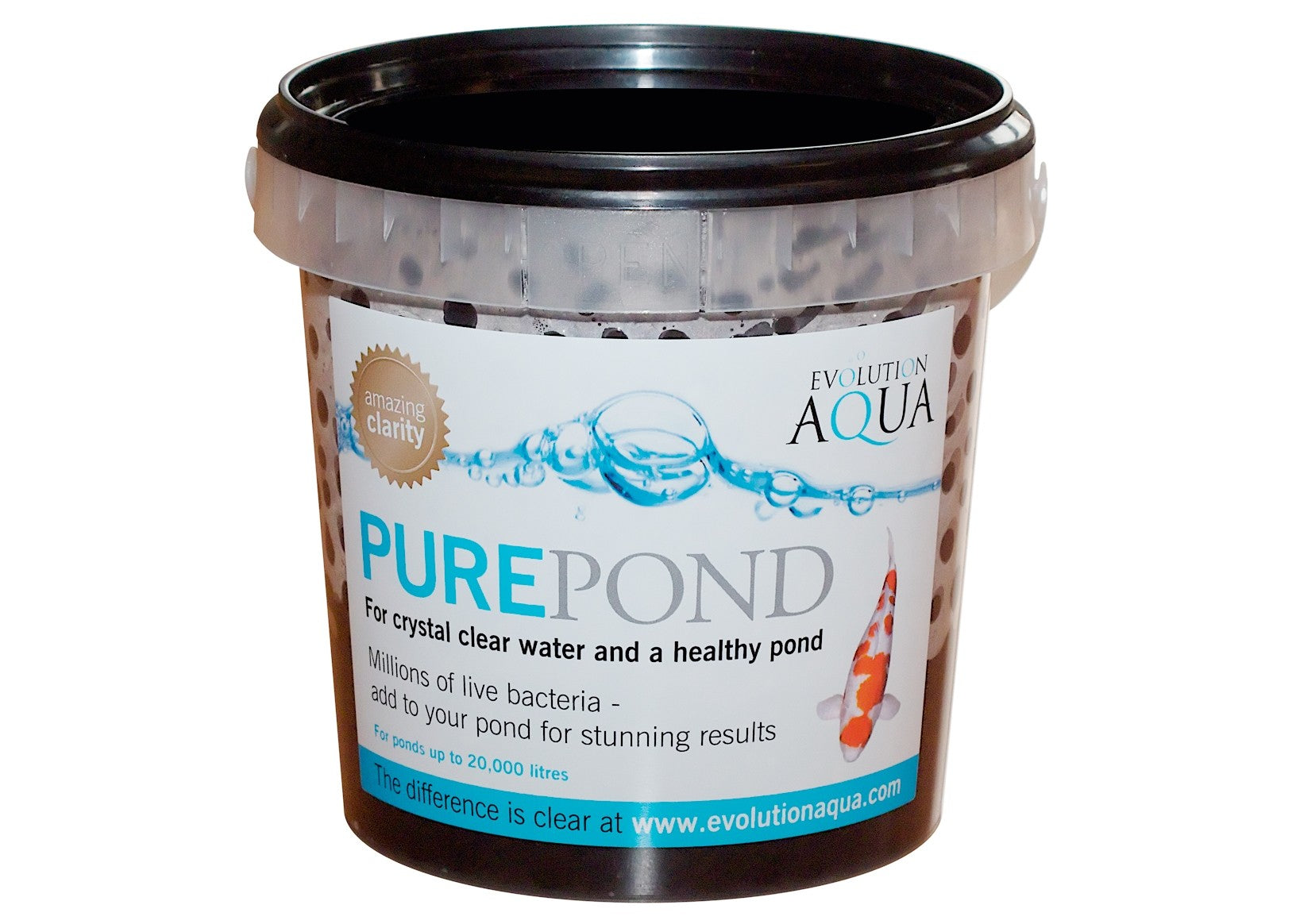 BACTERIA MAINTAINING CRYSTAL CLEAR WATER IN THE POND OF THE POND 1L