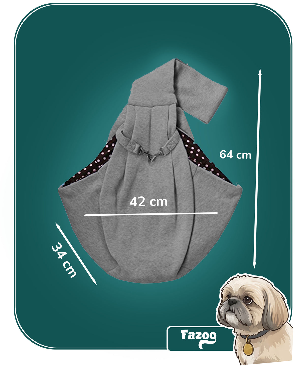 BAG CARRIER for Dog Cat Rabbit Shoulder Transporter Kangaroo Cotton XL Manufacturer code M20