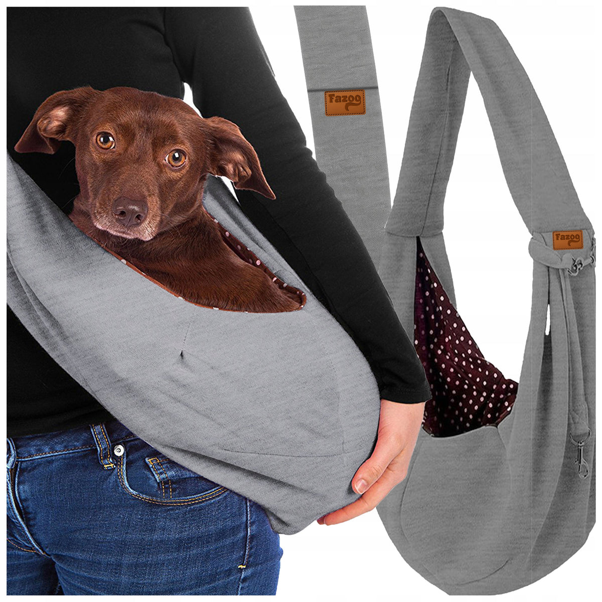 BAG CARRIER for Dog Cat Rabbit Shoulder Transporter Kangaroo Cotton XL