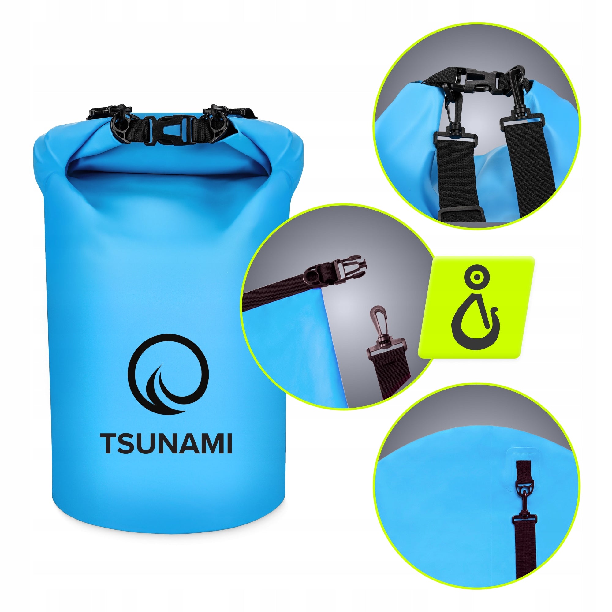 BAG WATERPROOF PROTECTION AGAINST GETTING WET ADJUSTABLE STRAP HANDLE 30L Brand Tsunami