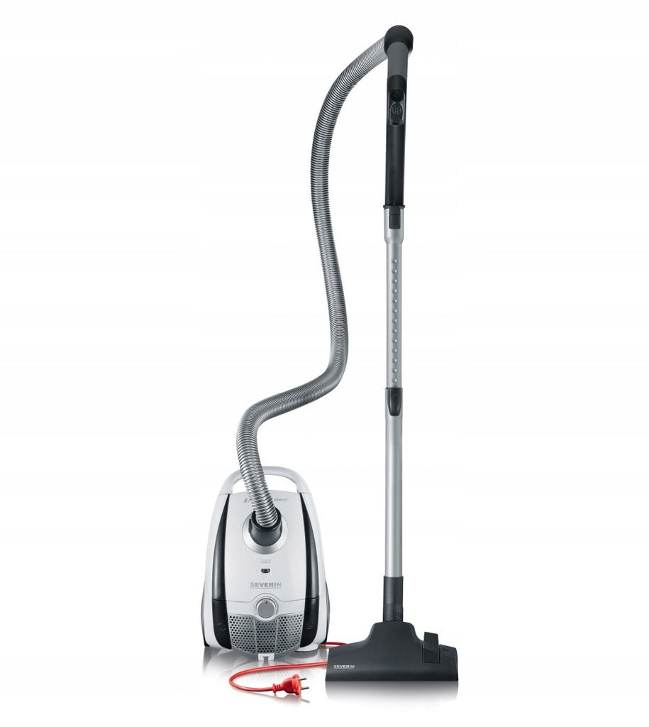 BAGGED VACUUM CLEANER 750W POWER 8M HEPA13 WHITE GREY XL ECO SEVERIN BC7035