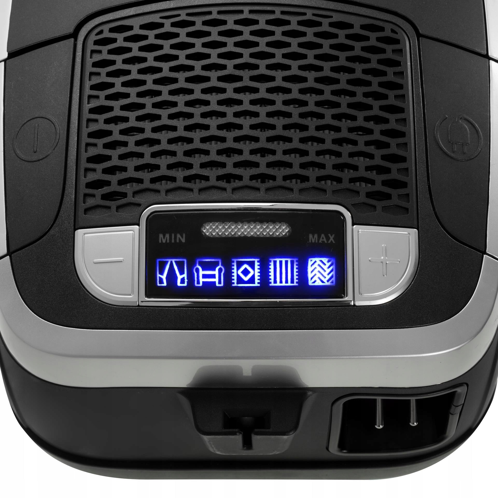 BAGGED VACUUM CLEANER QUIET 18 kPa 3200W EPA 5 PROGRAMS RUBBER WHEELS PARQUET Dominant color black