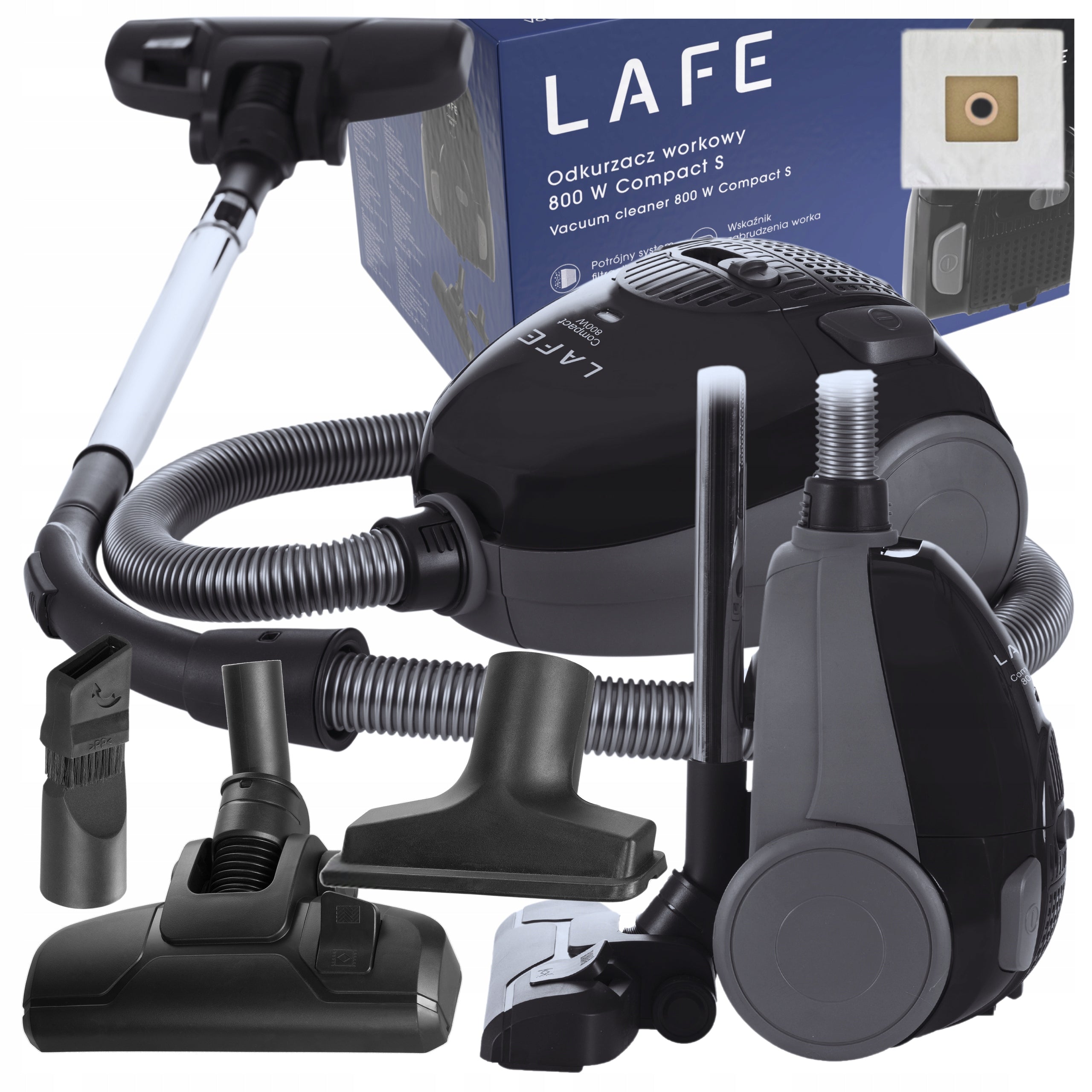 BAGGED VACUUM CLEANER STRONG TRADITIONAL 800W LIGHT ADJUSTMENT