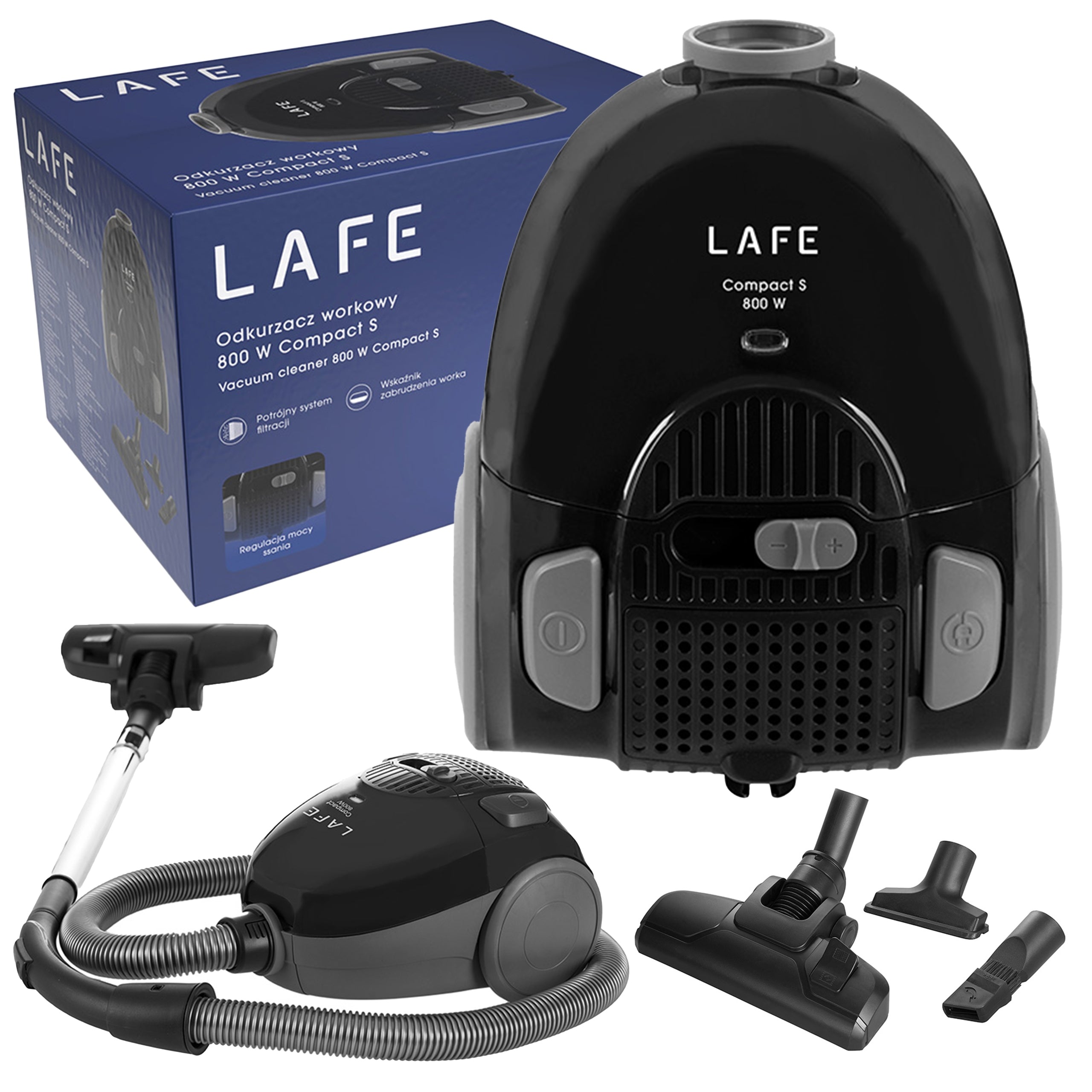 BAGGED VACUUM CLEANER TRADITIONAL QUIET POWERFUL 800W LAFE FOR CARPET PANELS EAN (GTIN) 5907945237759