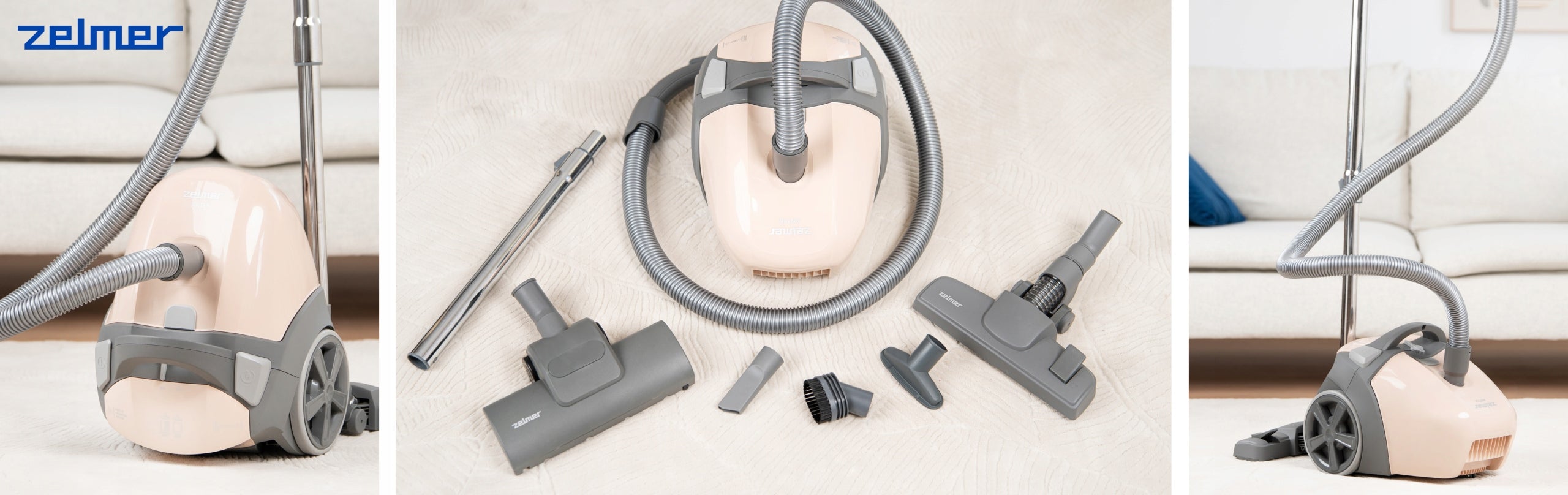 BAGGED VACUUM CLEANER ZELMER ANTEK TRADITIONAL WITH FILTER HEPA TURBO BRUSH 900W Manufacturer code 81105728P