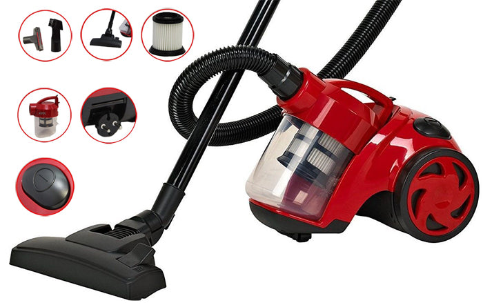 BAGLESS CYCLONE VACUUM CLEANER 1800W HEPA STRONG LIGHT RED Packaging status original