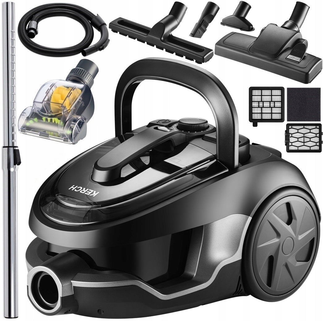 BAGLESS CYCLONE VACUUM CLEANER KERCH MASTER 4000W 2.5L +TURBO BRUSH