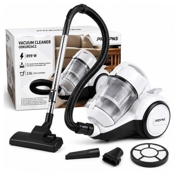 BAGLESS VACUUM CLEANER 899W 2,5L STRONG FOR HOME CARPET PANELS COMPACT FILTER Packaging status original
