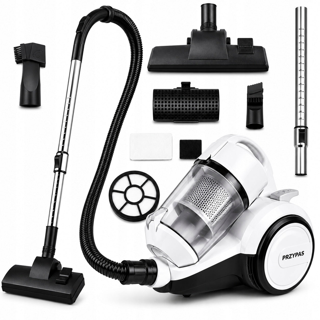 BAGLESS VACUUM CLEANER 899W 2,5L STRONG FOR HOME CARPET PANELS COMPACT FILTER