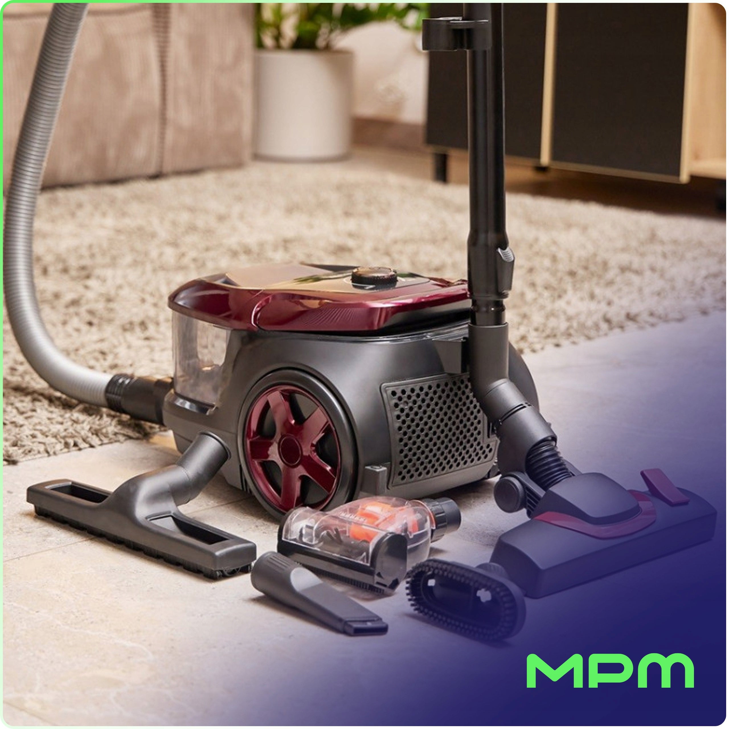 BAGLESS VACUUM CLEANER MPM MOD-61 CYCLONE POWERFUL 850W HEPA13 TURBO BRUSH Manufacturer code MD-61