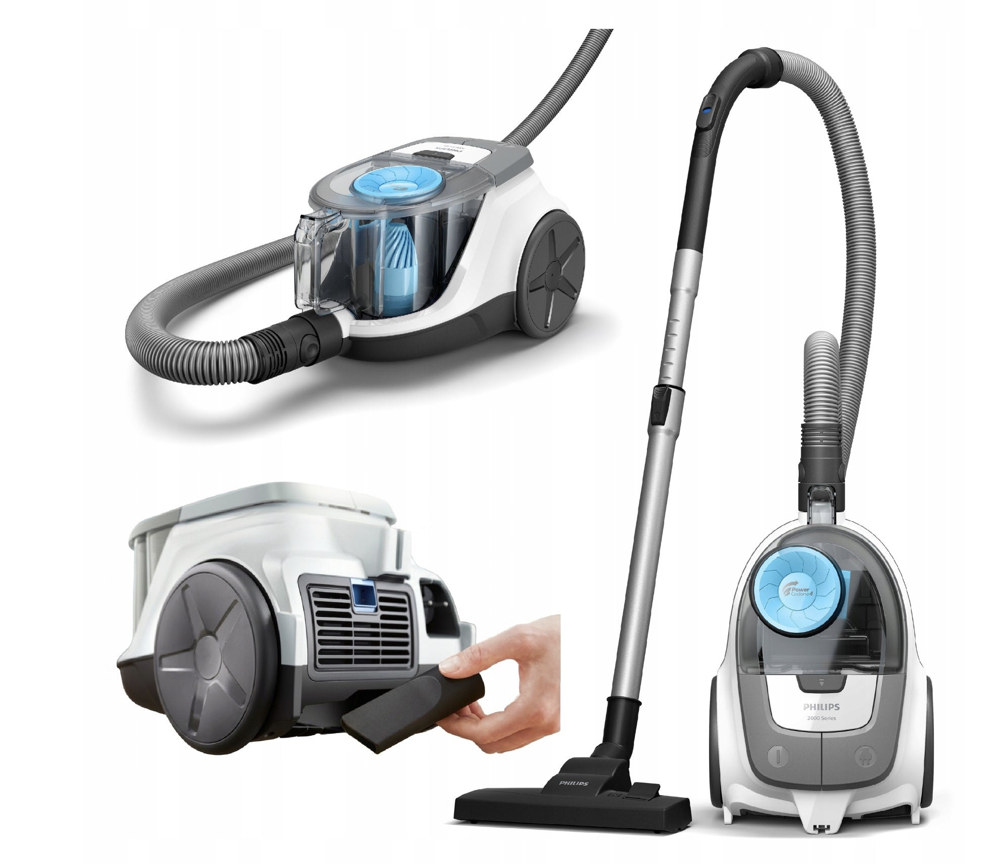 BAGLESS VACUUM CLEANER PHILIPS POWERCYCLONE 4 POWERFUL 850W FILTER EPA12 XXL