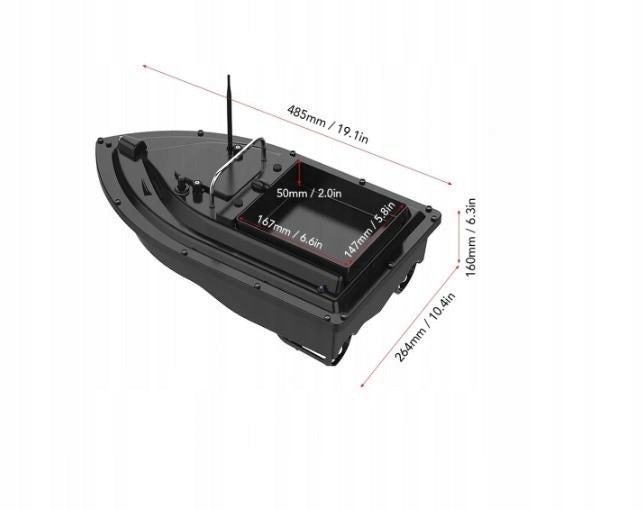 BAIT BOAT D16 400-500M RC BOAT 2KG 12000MA!!! Brand no brand