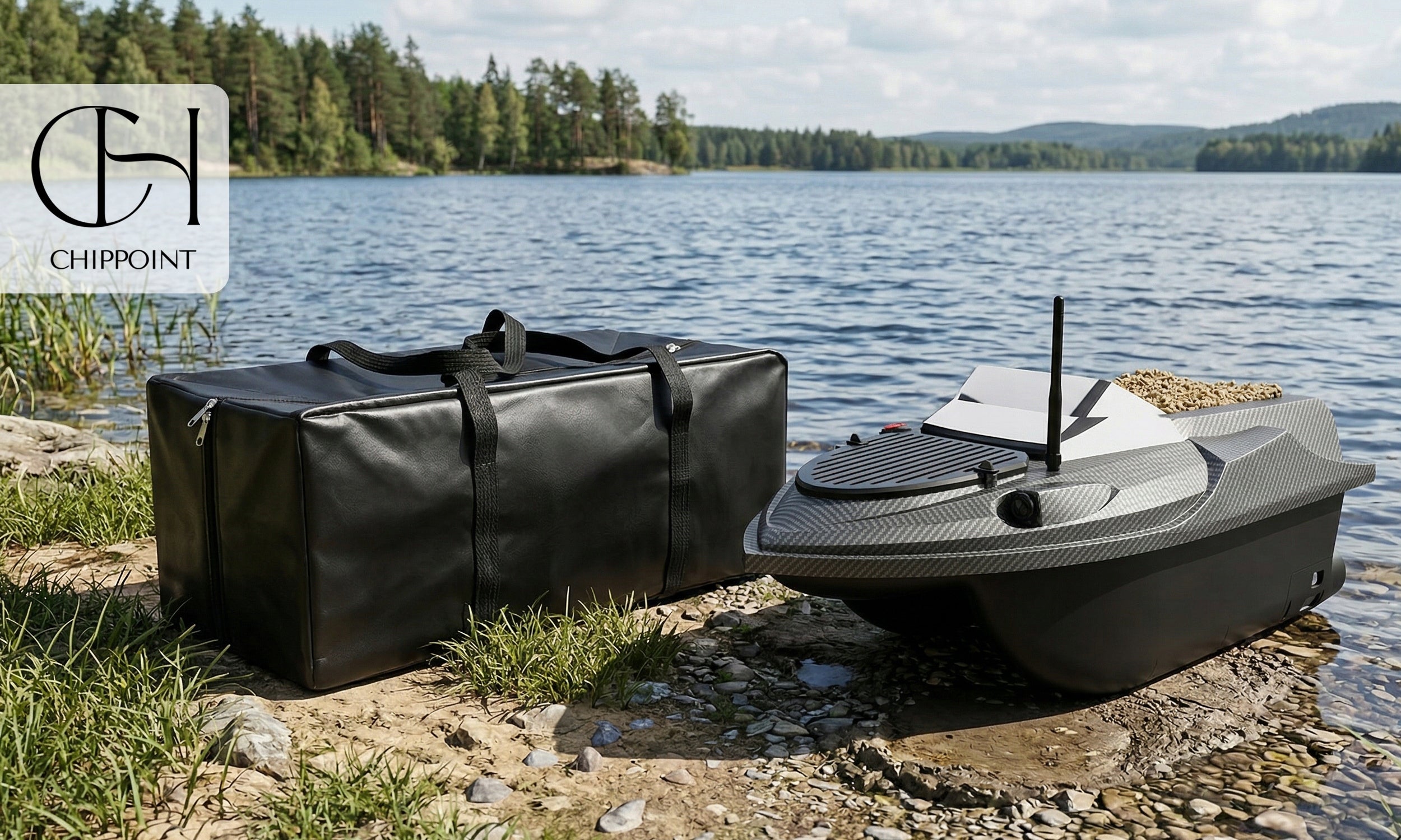 BAIT BOAT FLYTEC SONAR 800m V080 GPS 2x BATTERIES 20000mAh BAG Packaging status original