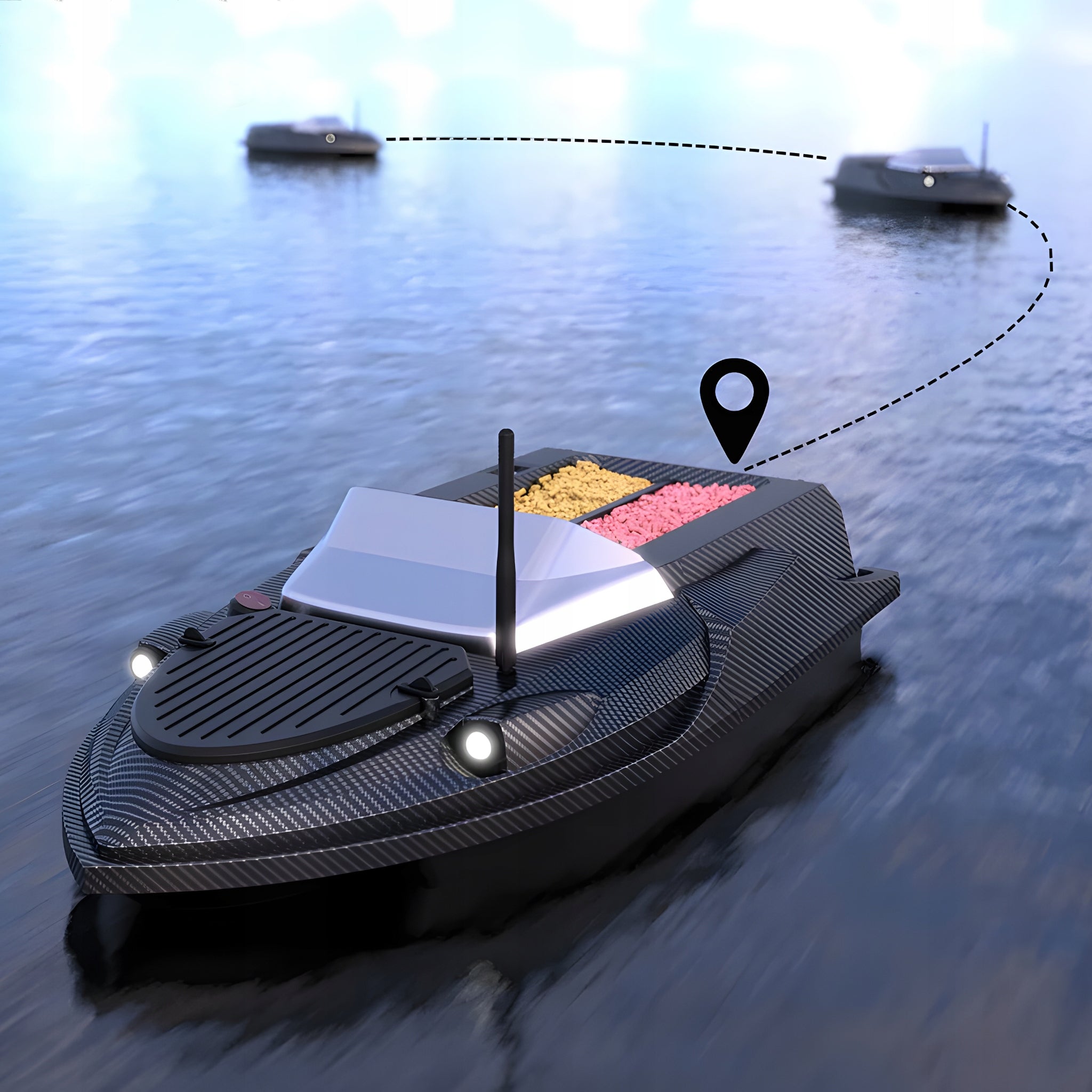 BAIT BOAT FLYTEC V080 GPS, 2 x 20000mAh BATTERY, Range 800m. BAG Manufacturer code V080 2aku