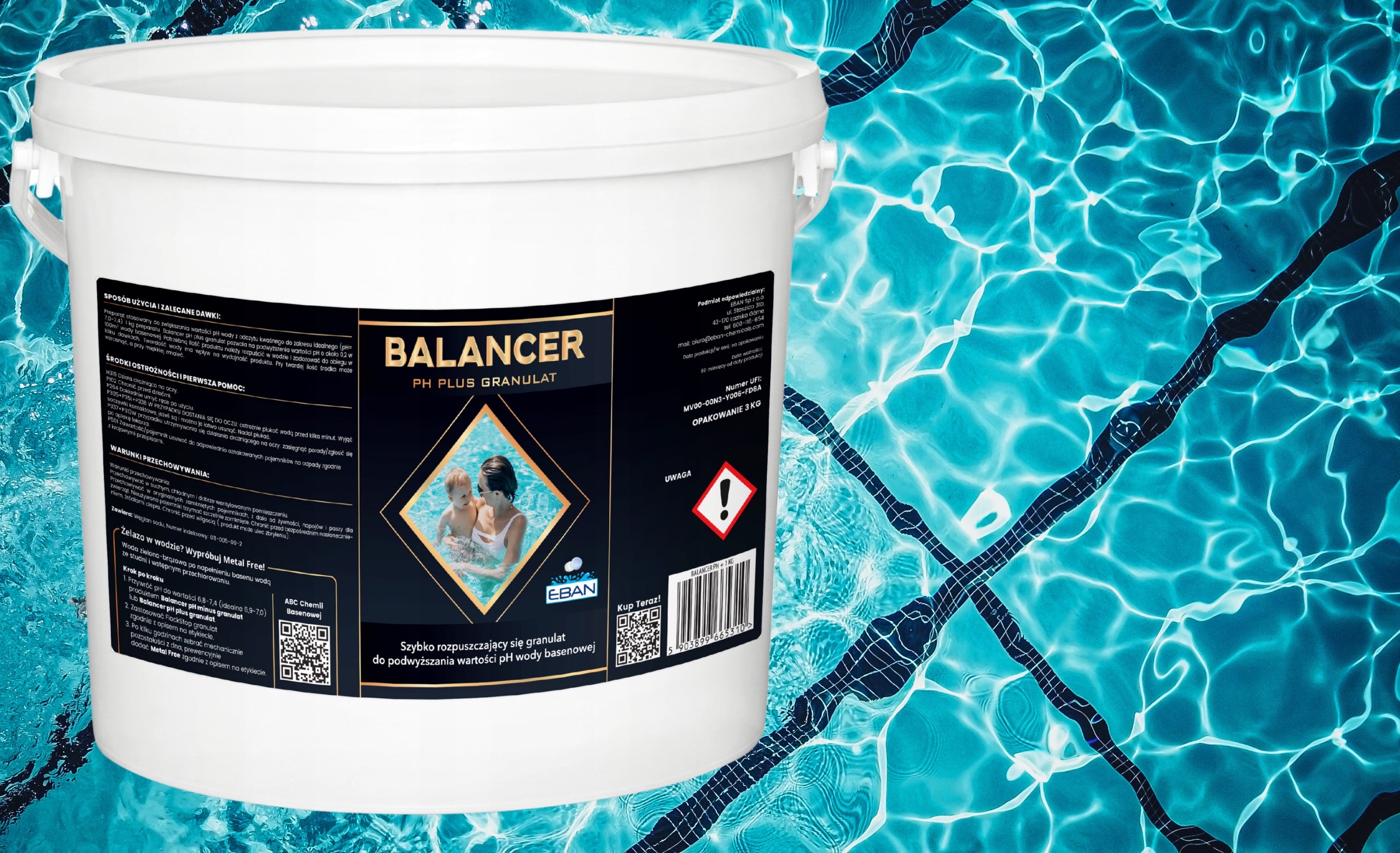 BALANCER PH+ PLUS FOR SPA POOL JACUZZI GRANULES INCREASES WATER PH 5KG Packaging status original