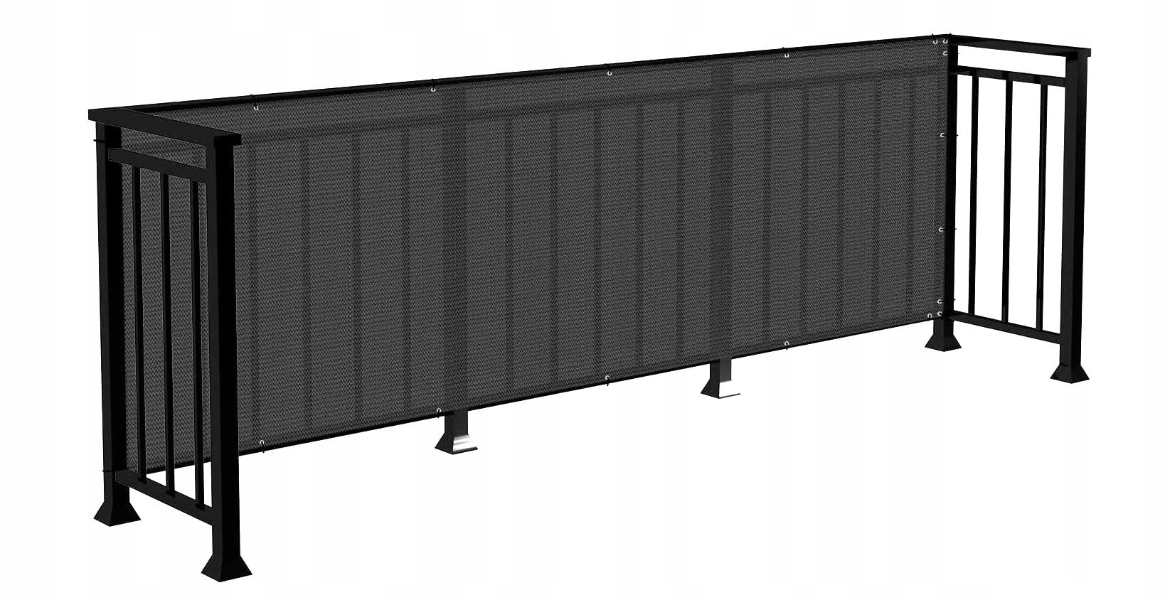 BALCONY COVER 95% GRAPHITE 1x7m UV+ SUN BALCONY MAT Main material fabric