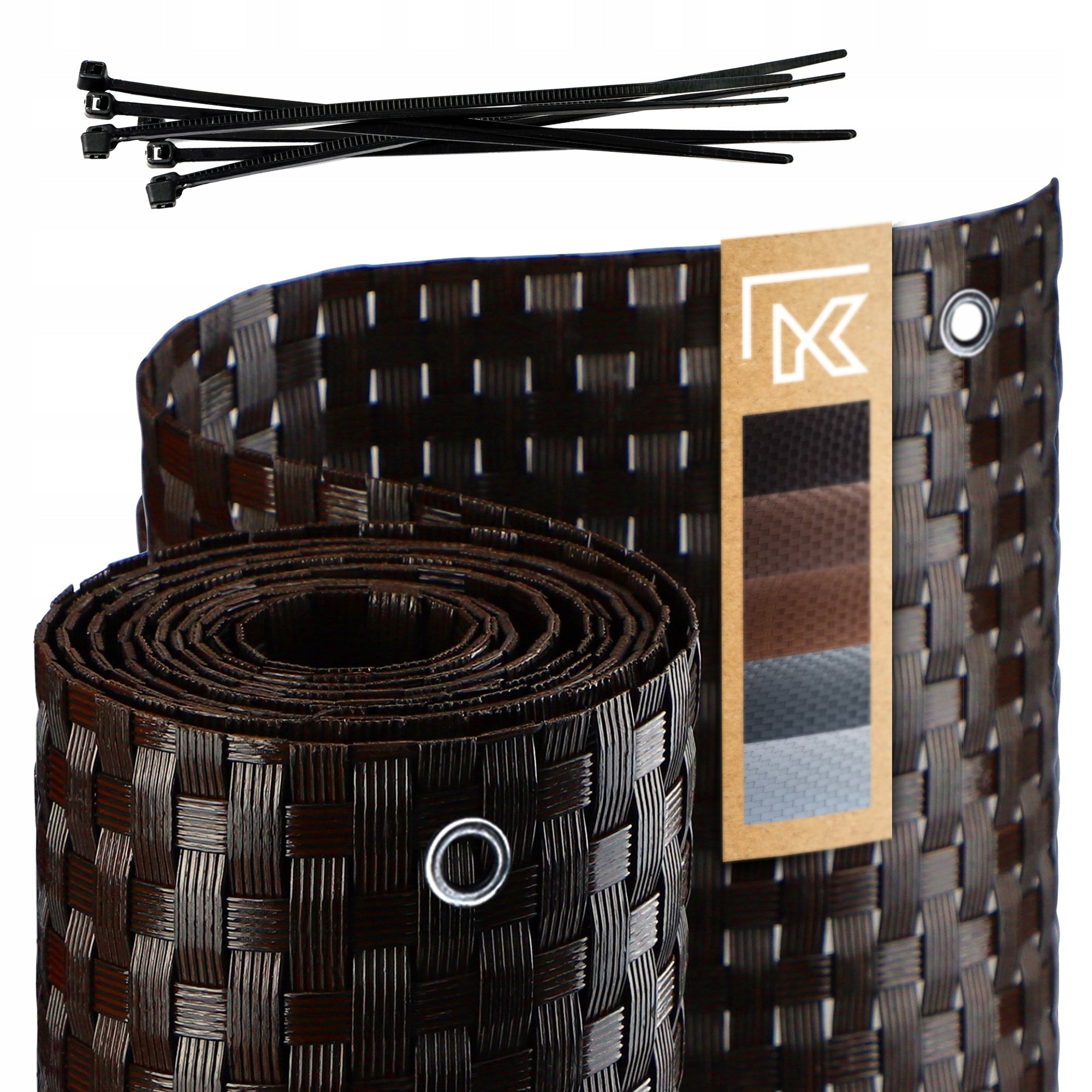 BALCONY COVER TECHNORATTAN 0,9x5m BROWN DARK MAT FOR BALCONY PREMIUM