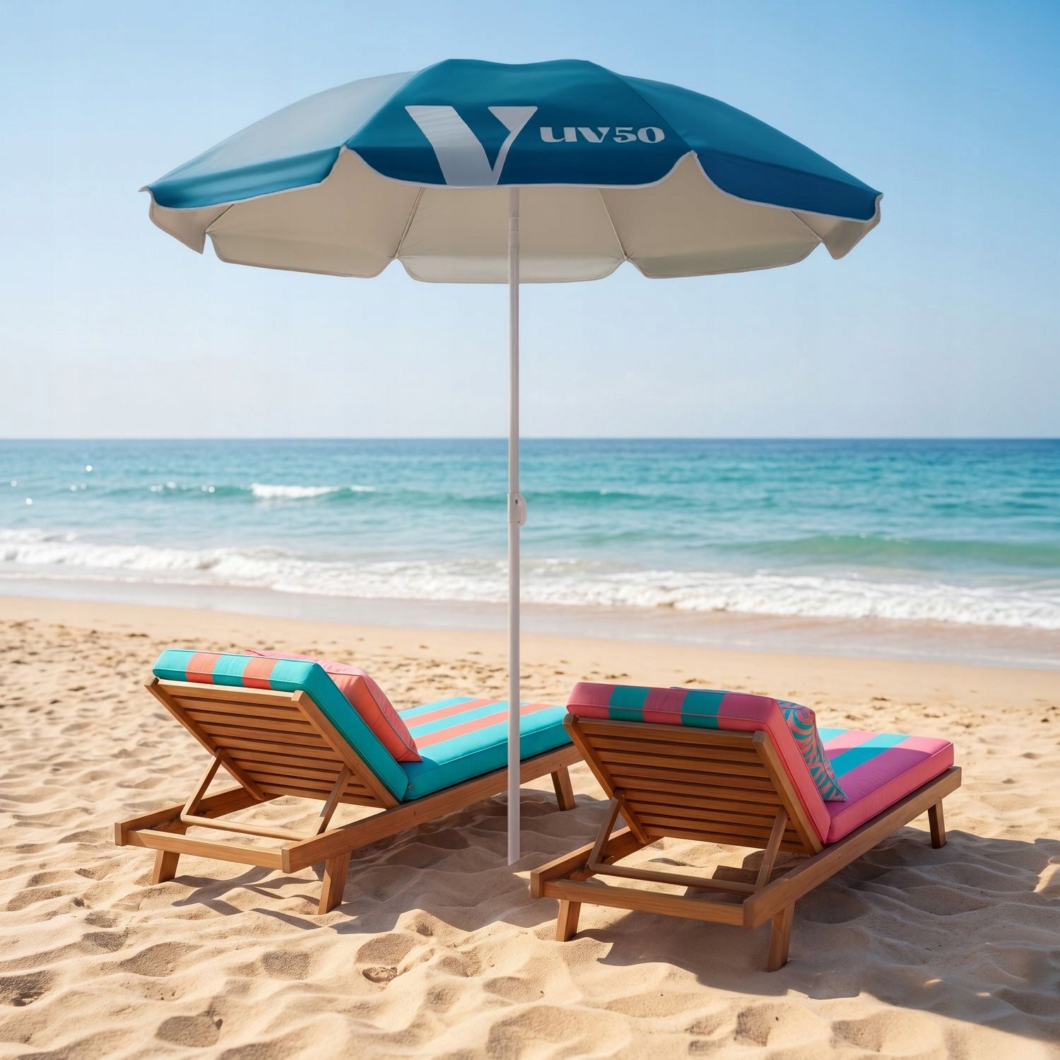 BALCONY UMBRELLA FOLDING BROKEN 180CM UV50 FOR BEACH TERRACE LUVERNO Packaging status original