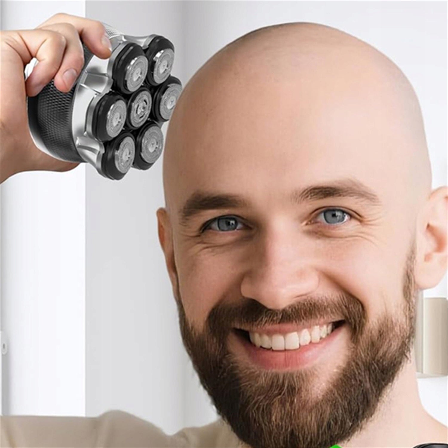 BALD HEAD SHAVER MODERN RAZOR MEN'S MAGNETIC TRIMMER 7D Packaging status original
