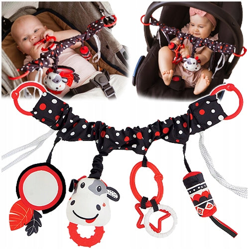 BALIBAZOO SENSORY PENDANT FOR STROLLER CONTRASTING COW 0M+