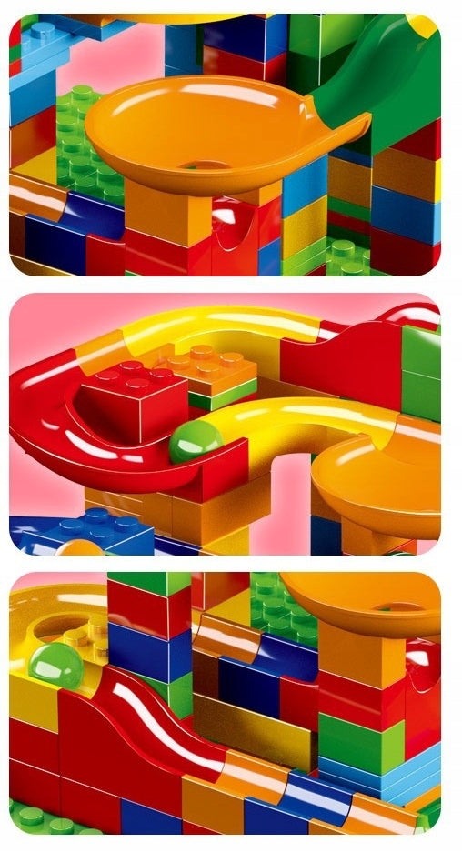 BALL TRACK BUILDING BLOCKS EDUCATIONAL BULLET MAZE FOR BALLS Manufacturer code klocki konstrukcyjne zestaw na prezent