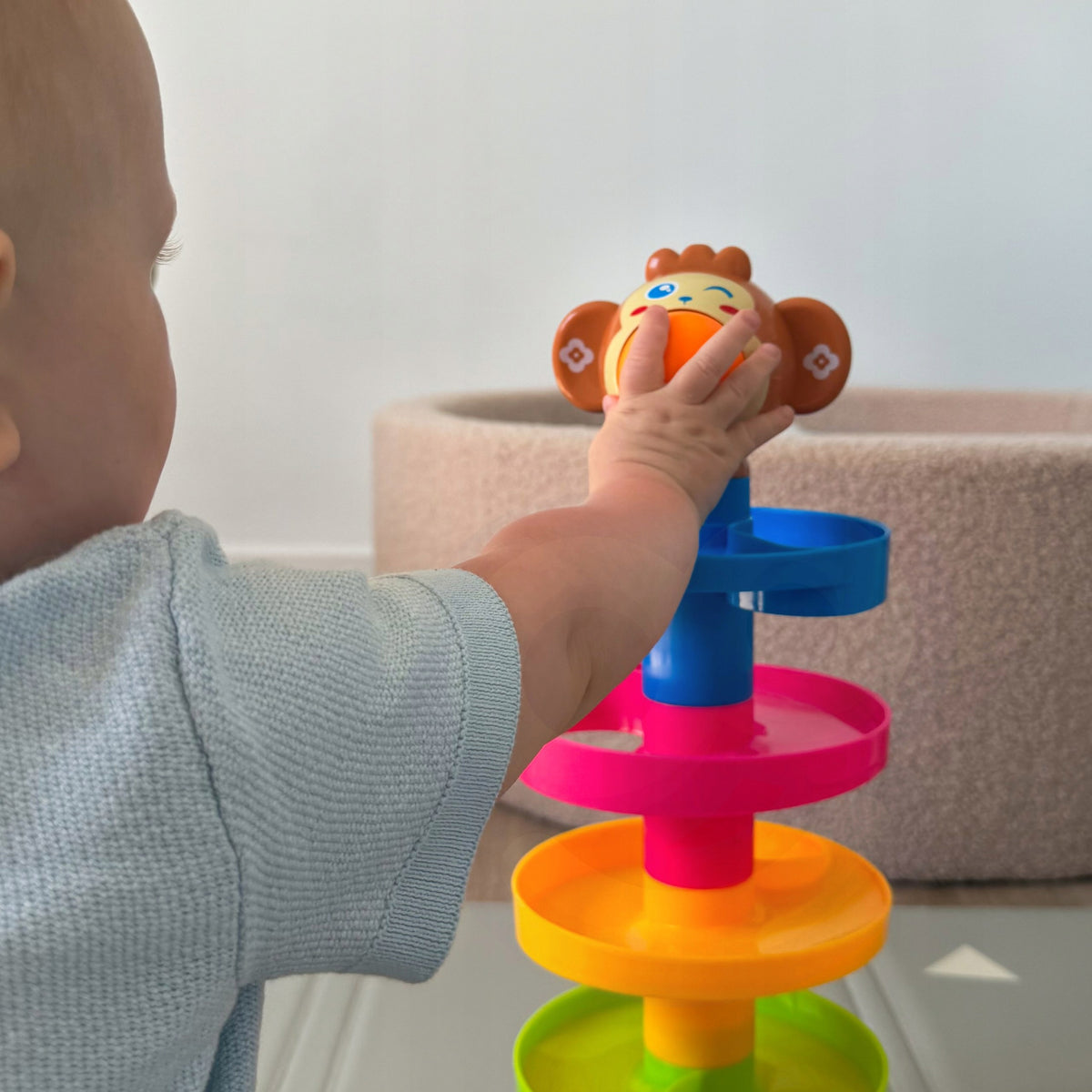 BALL TRACK BULLET SET FOR CHILDREN BALLS LAUNCHER SPIRAL WOOPIE BABY Kid's age 6＋ months