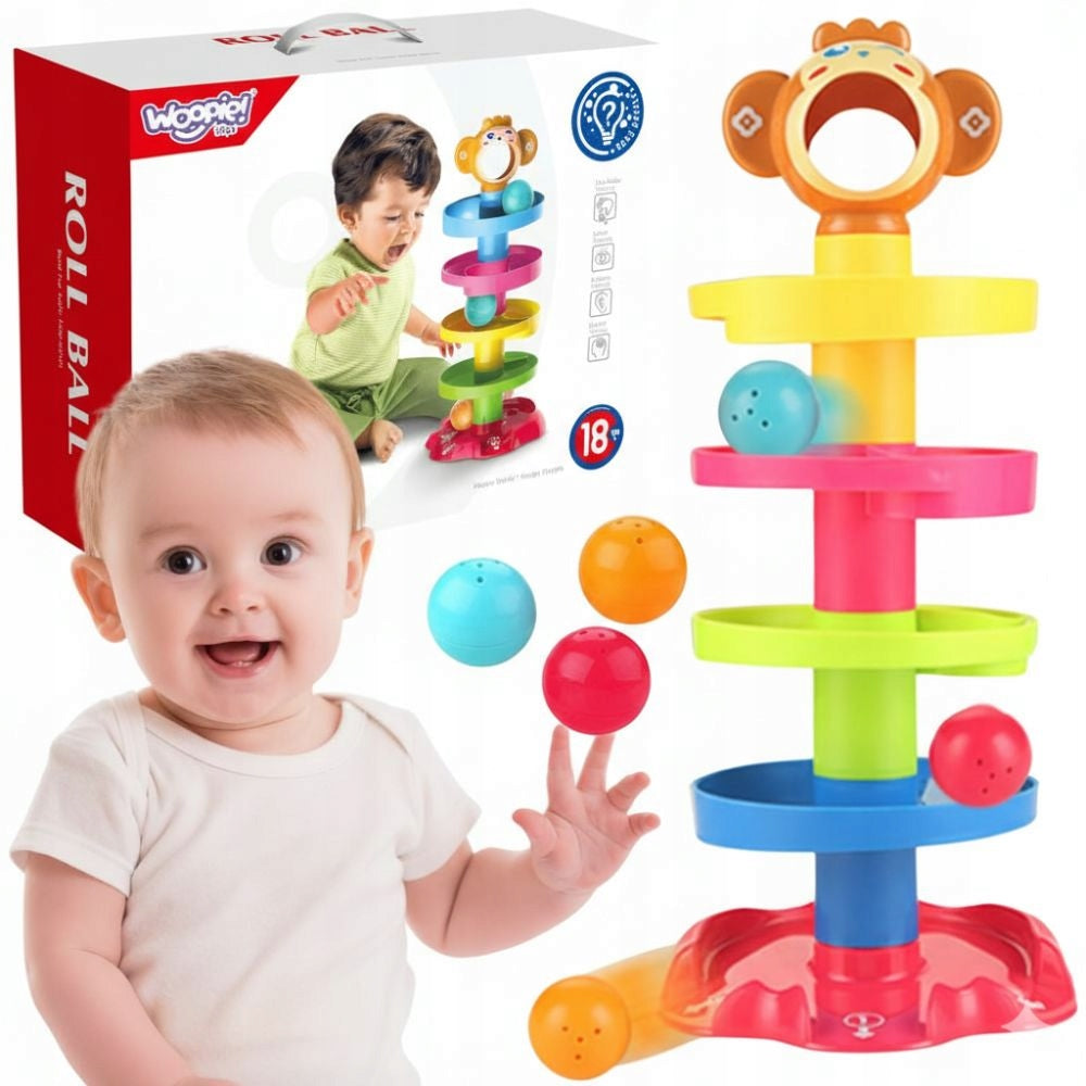 BALL TRACK BULLET SET FOR CHILDREN BALLS LAUNCHER SPIRAL WOOPIE BABY