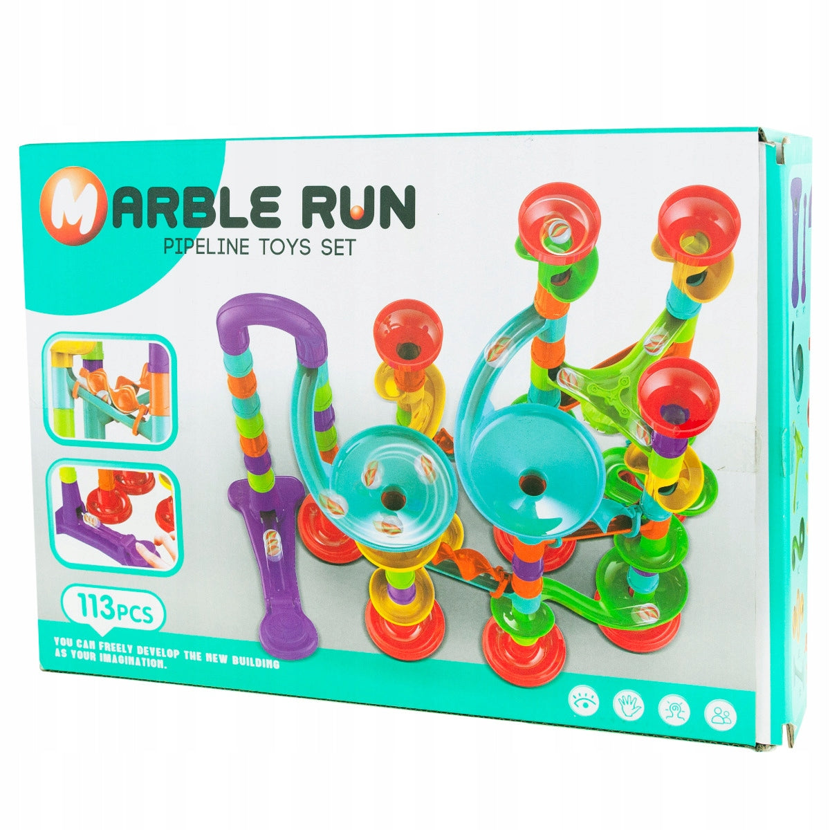 BALL TRACK XXL 113 LAUNCHER LARGE SET BLOCKS BALLS SLIDE TUNNELS Packaging status original
